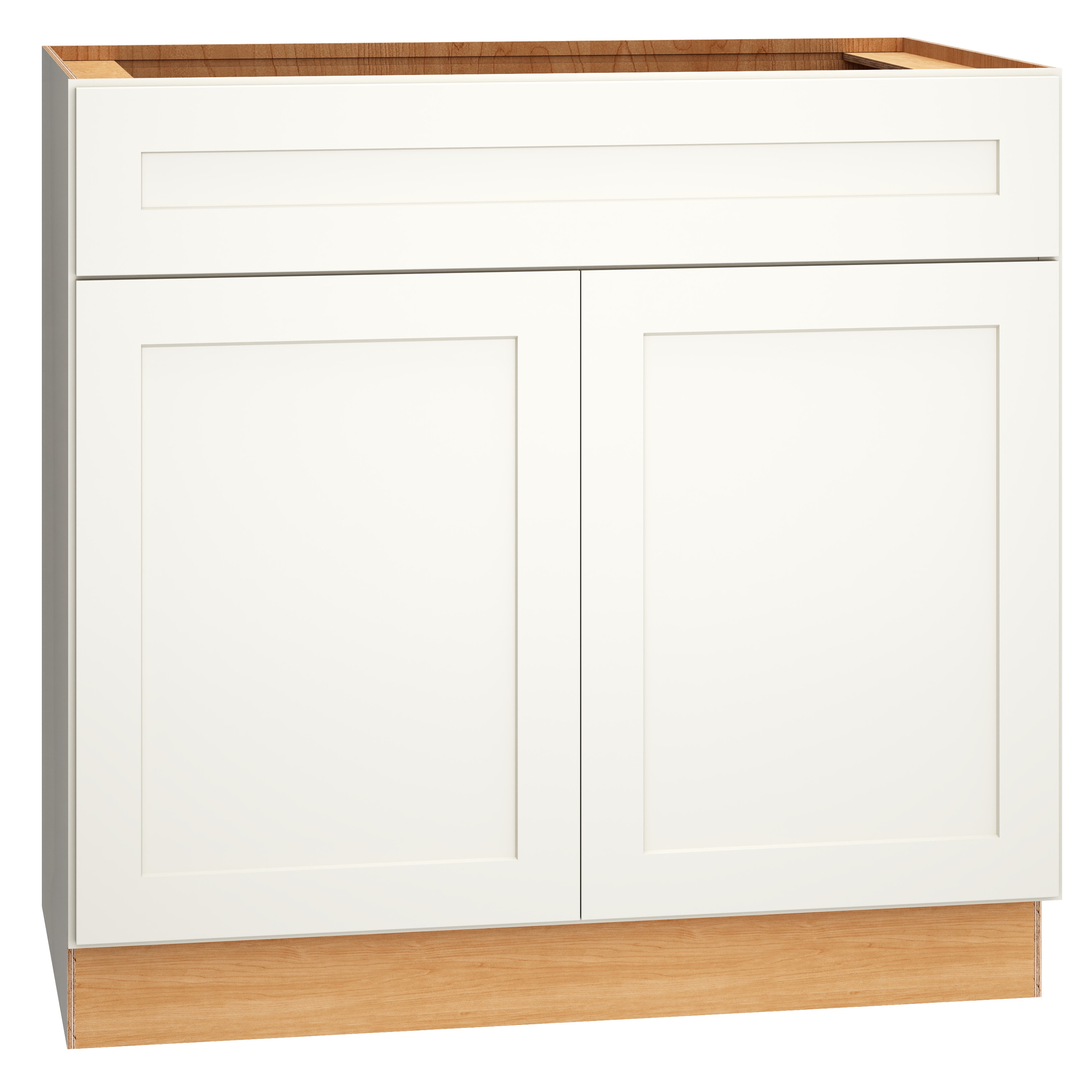 Diamond Express 323 VSB363421 Jamestown 36-in White Bathroom Vanity Base Cabinet without Top