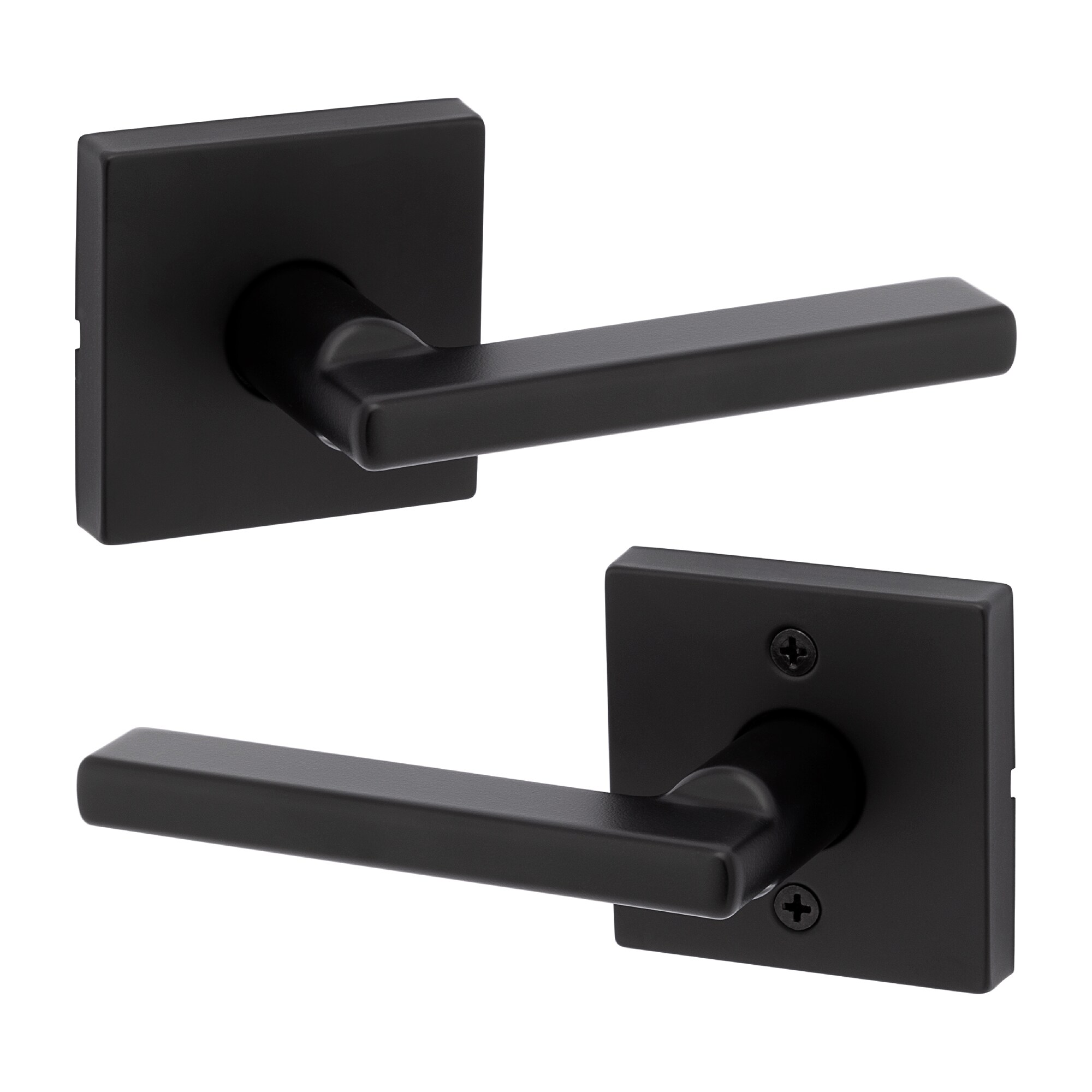 Kwikset Signature Series Halifax Matte Black Interior Hall/Closet Passage Door Handle
