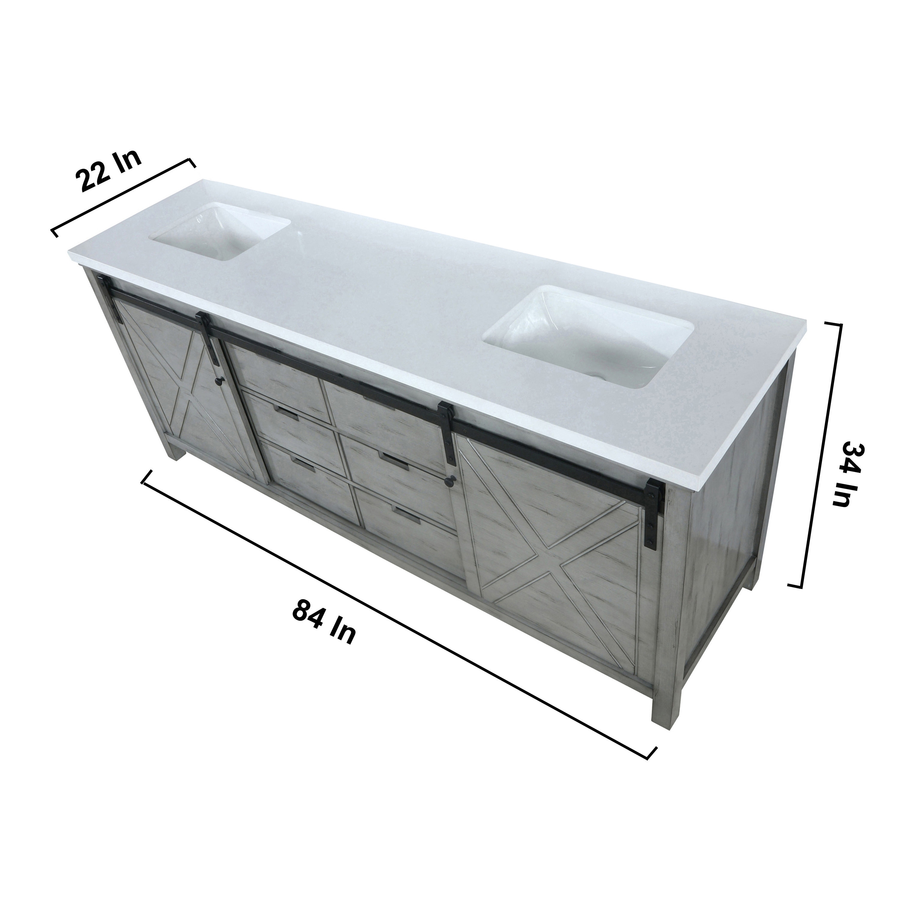 Lexora LM342284DHCS000 Bath-Vanity-Combo - View #11