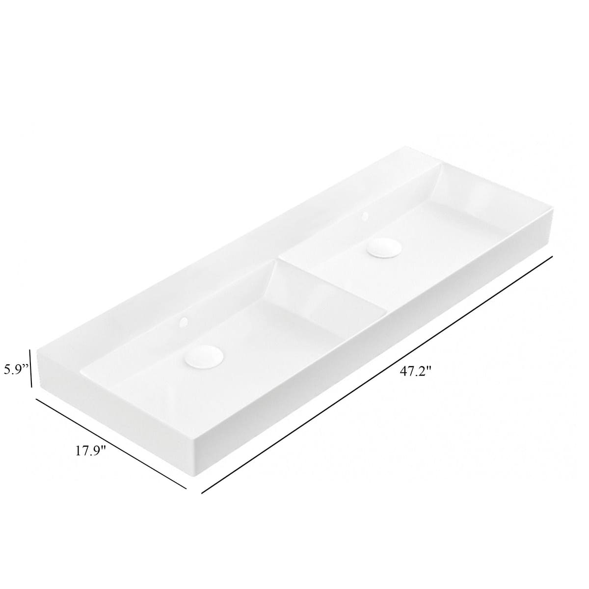 WS Bath Collections ENERGY 120.00 Bath-Sink - View #7