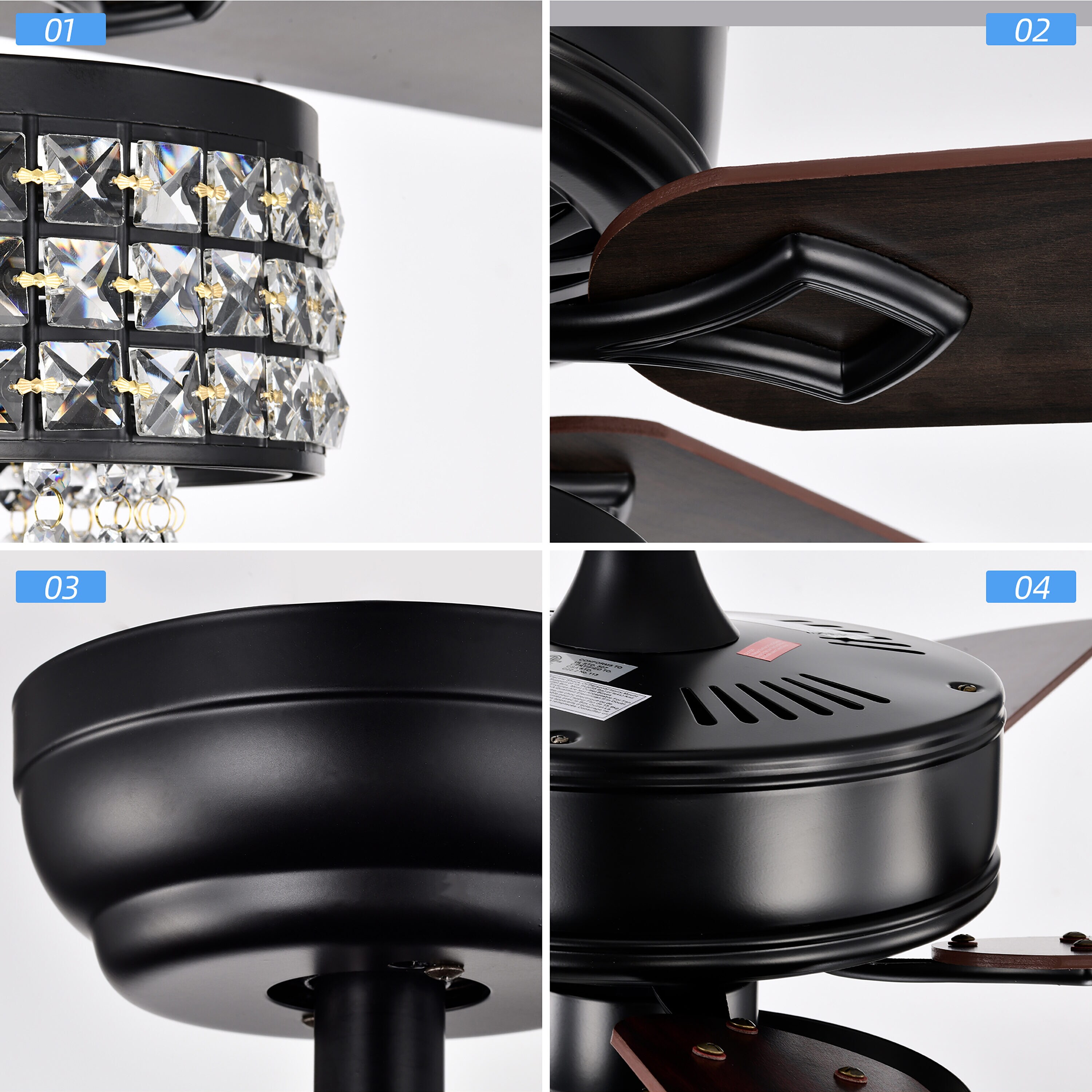 BANSA ROSE HM-SJ5204ACBK Ceiling-Fans - View #7