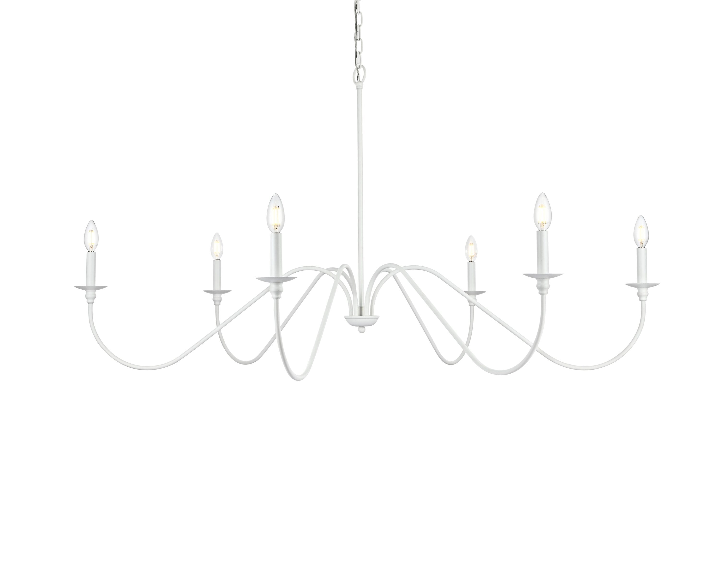 Elegant Decor HFDL15168D54WH b090015 - View #3