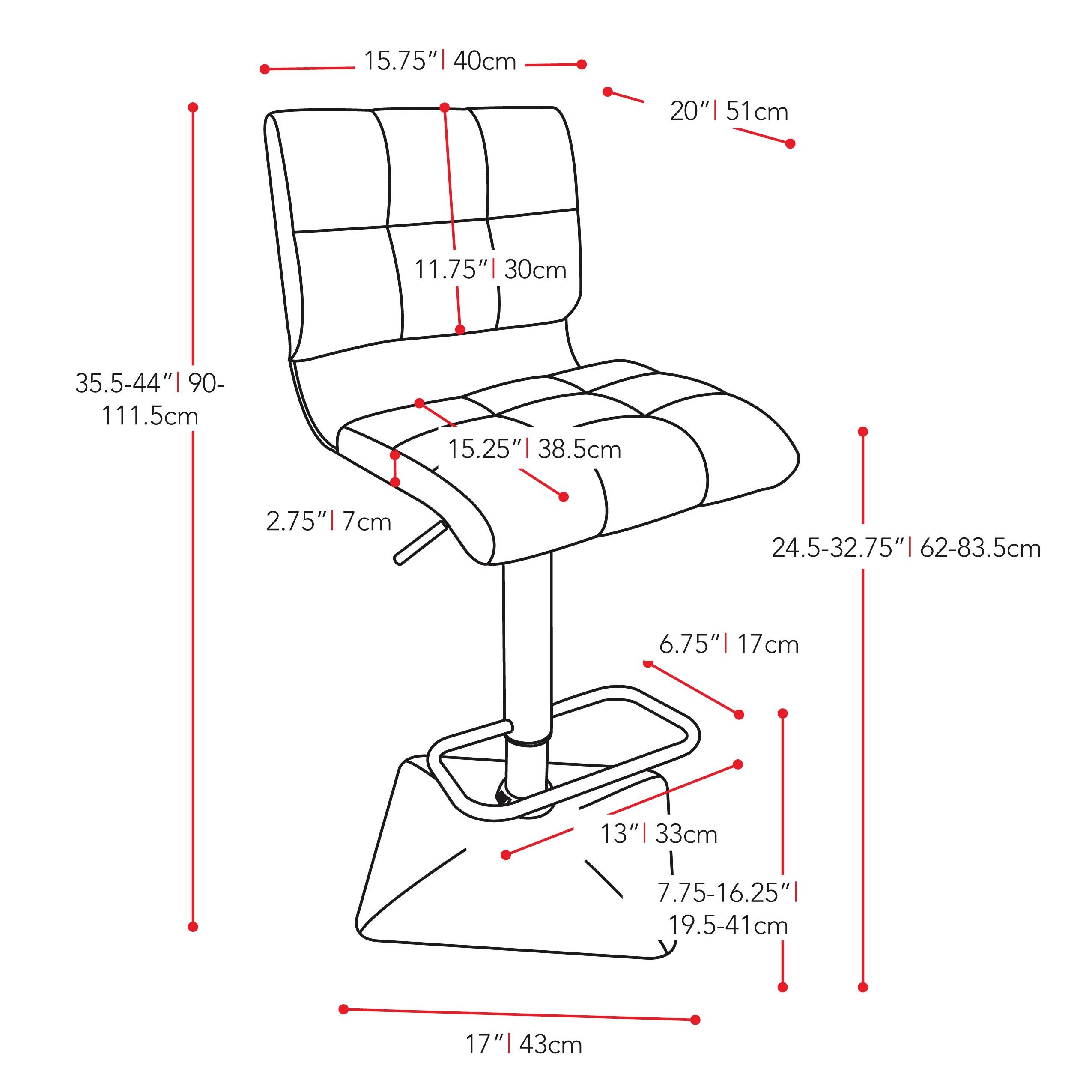 CorLiving DPU-903-B stools - View #7