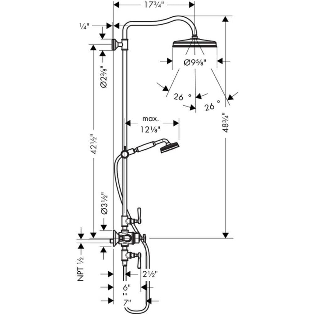 Hansgrohe 16572001 Tub-Shower-Faucets - View #2