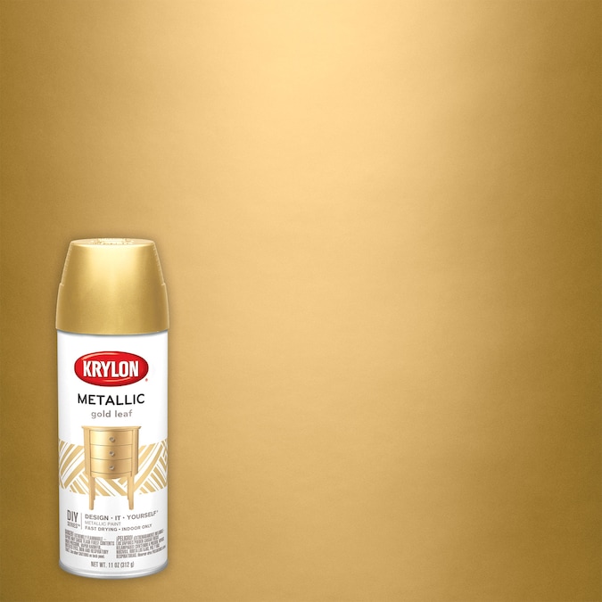 Krylon High-Gloss Metallic Gold Leaf Metallic Spray Paint (NET WT ...