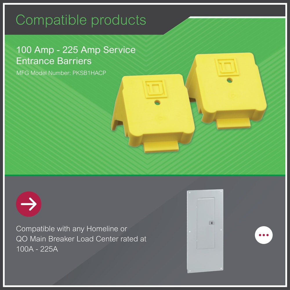 Square D 3-in Entrance Barrier in the Breaker Box Parts department