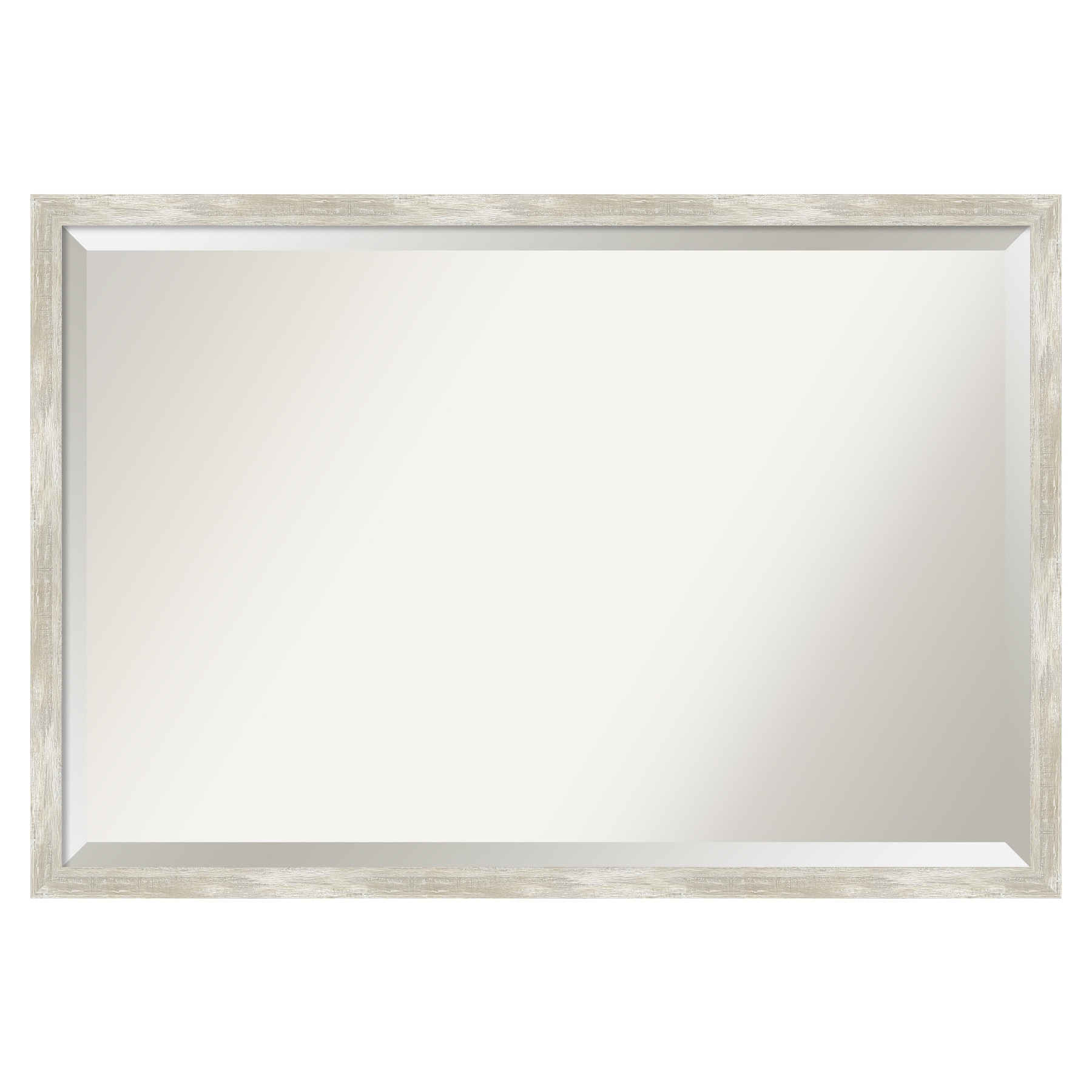 Distressed Silver Rectangular Wall Mirror with Polystyrene Frame