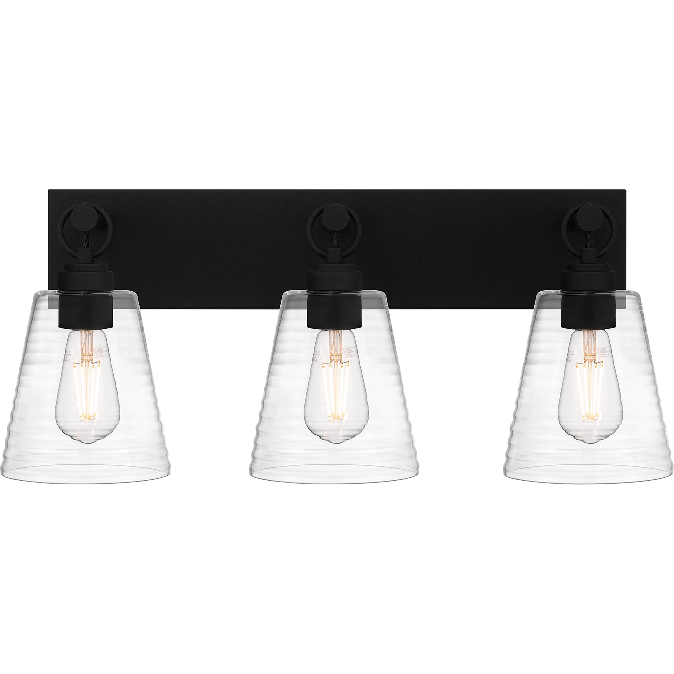 Quoizel DAC8624EK Dacosta 24-in 3 -Light Black Farmhouse Vanity light