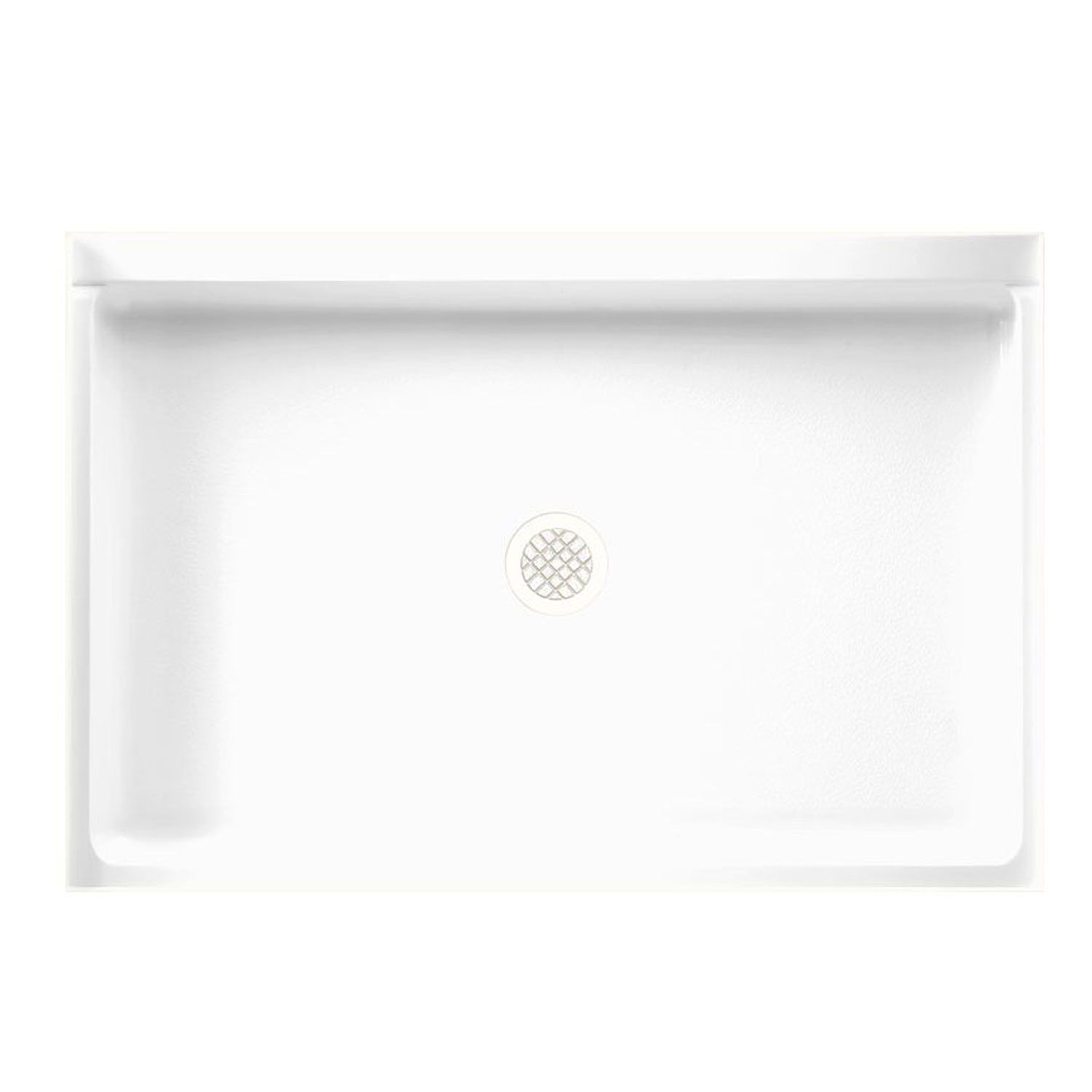 SWAN FF03248MD.037 32-in W x 48-in L x 5.5-in H Bone (037) Rectangle Shower Pan Base (Center Drain)