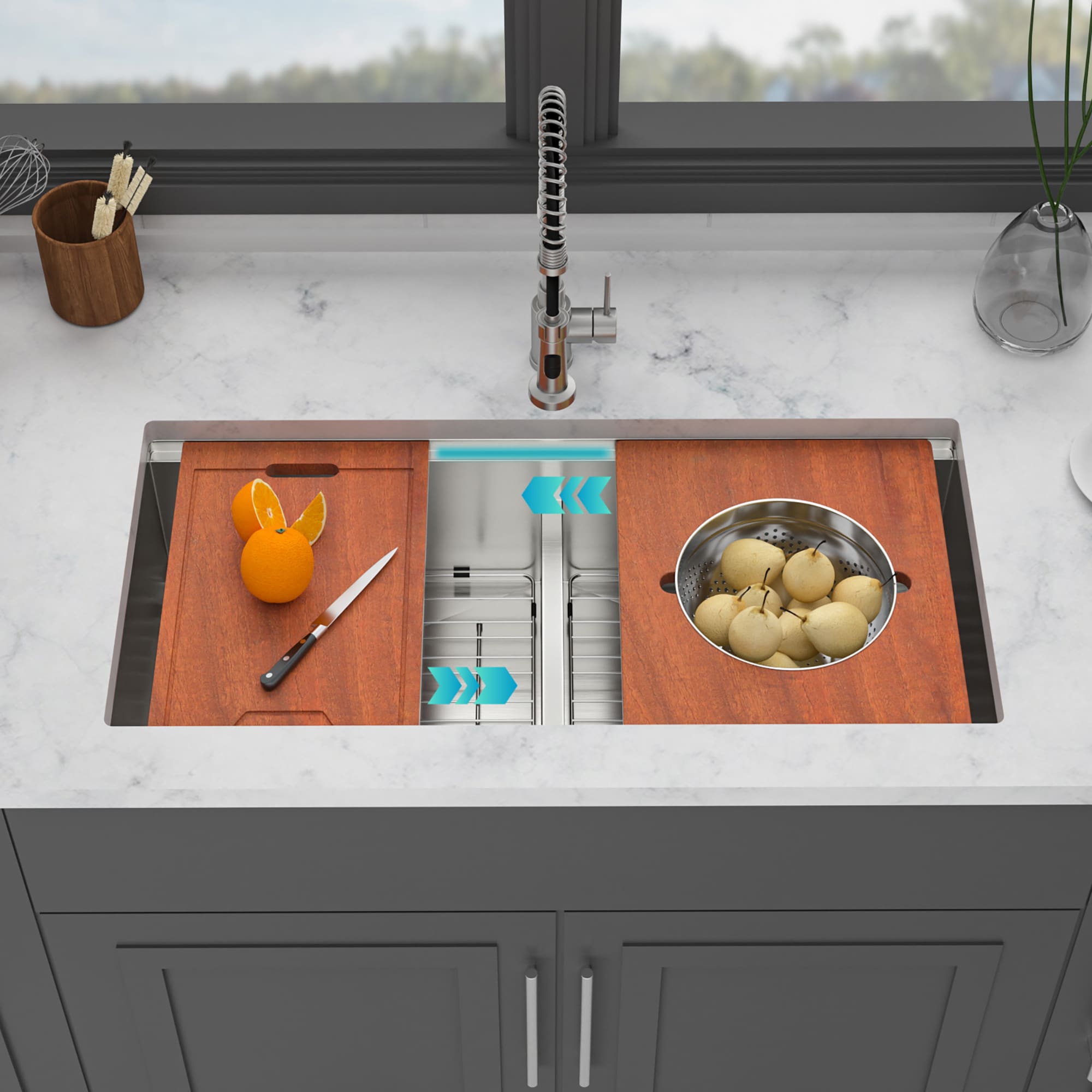 Fun Orange Kitchen Sinks