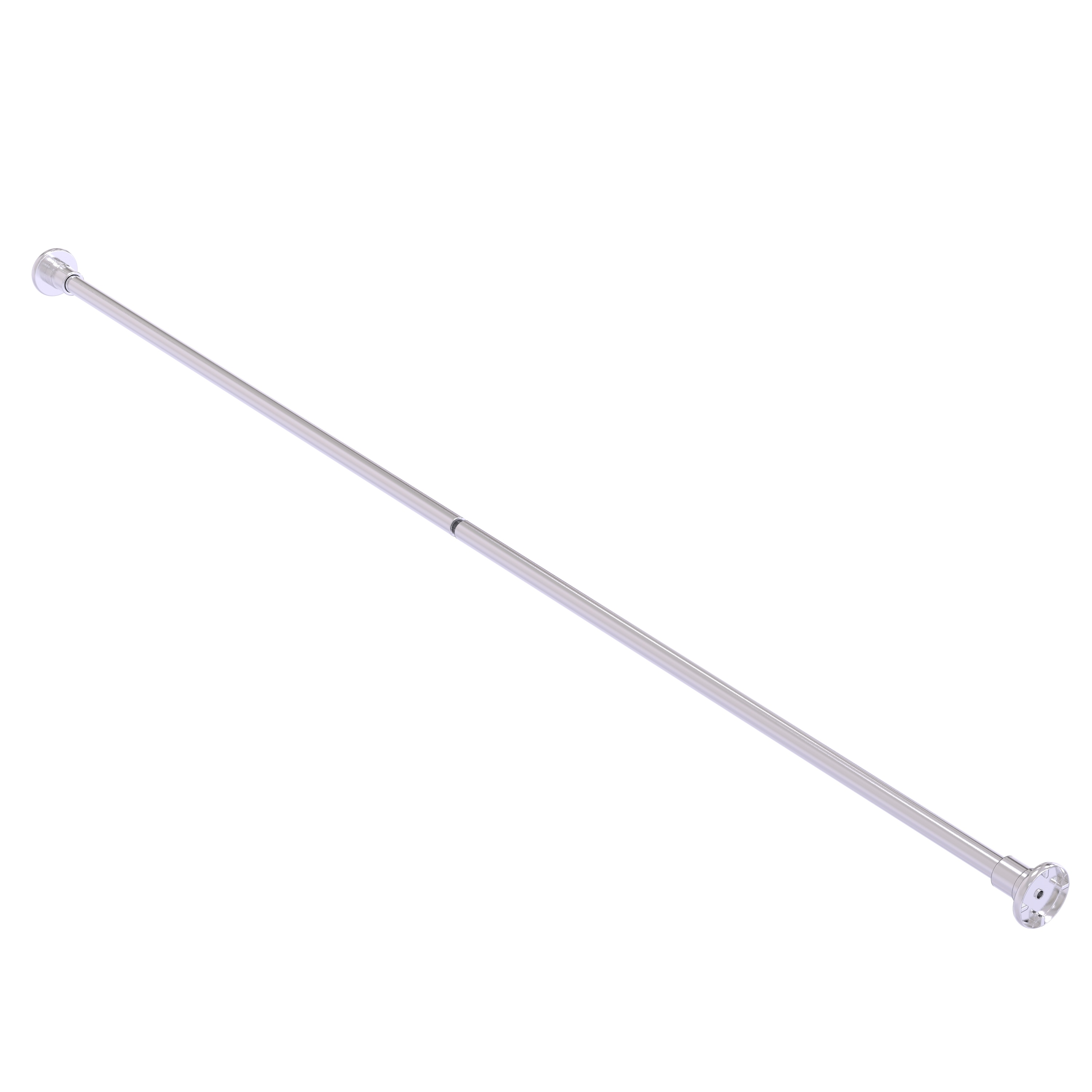 72" Satin Chrome Solid Brass Straight Shower Curtain Rod