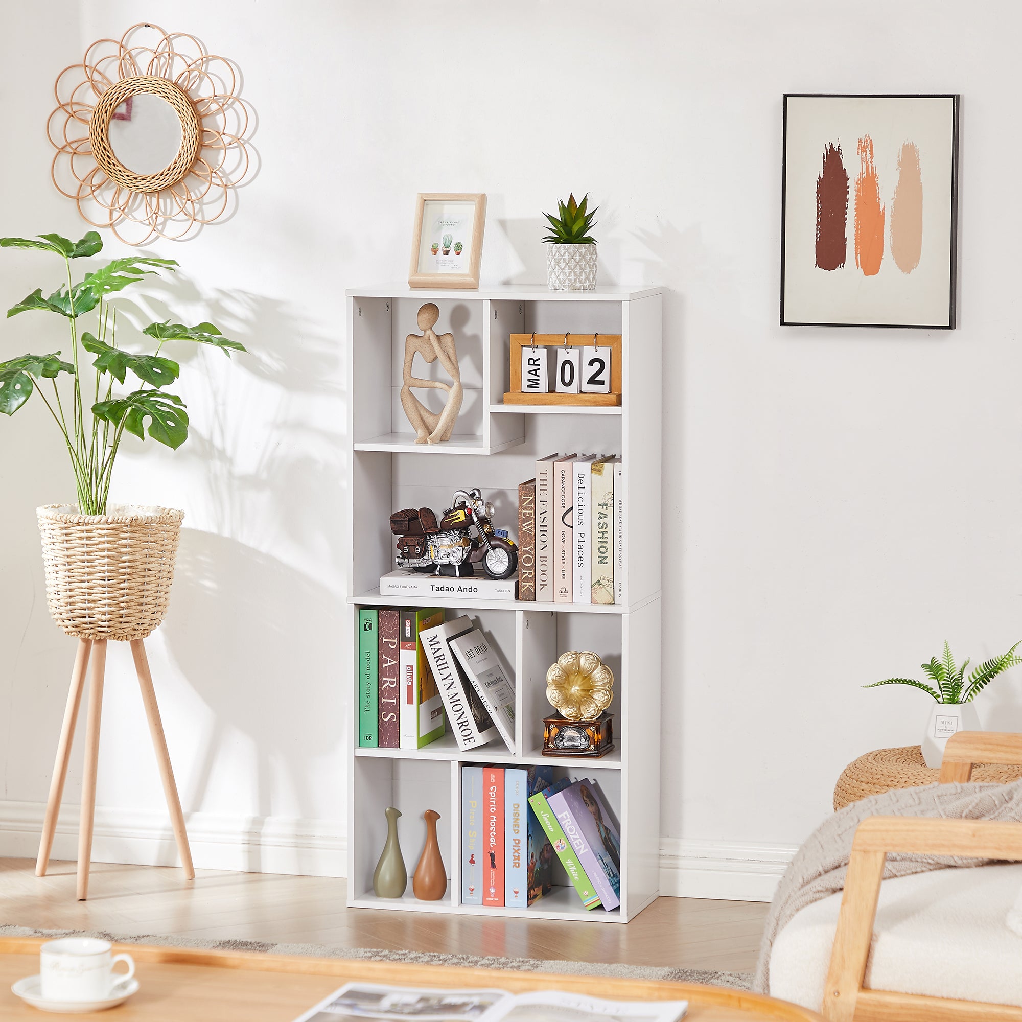 Vecelo LOE-B11-WHT bookcases - View #2