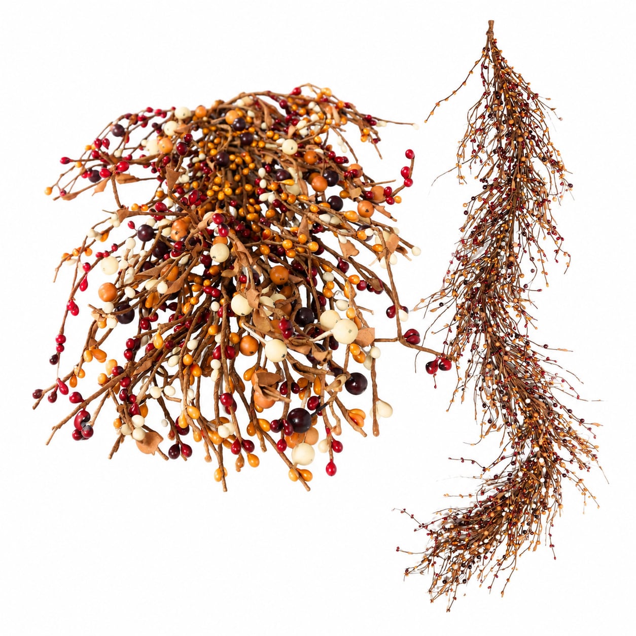 WZK Artificial Fall Pip Berry Garland 5ft Rustic Thanksgiving Harvest ...