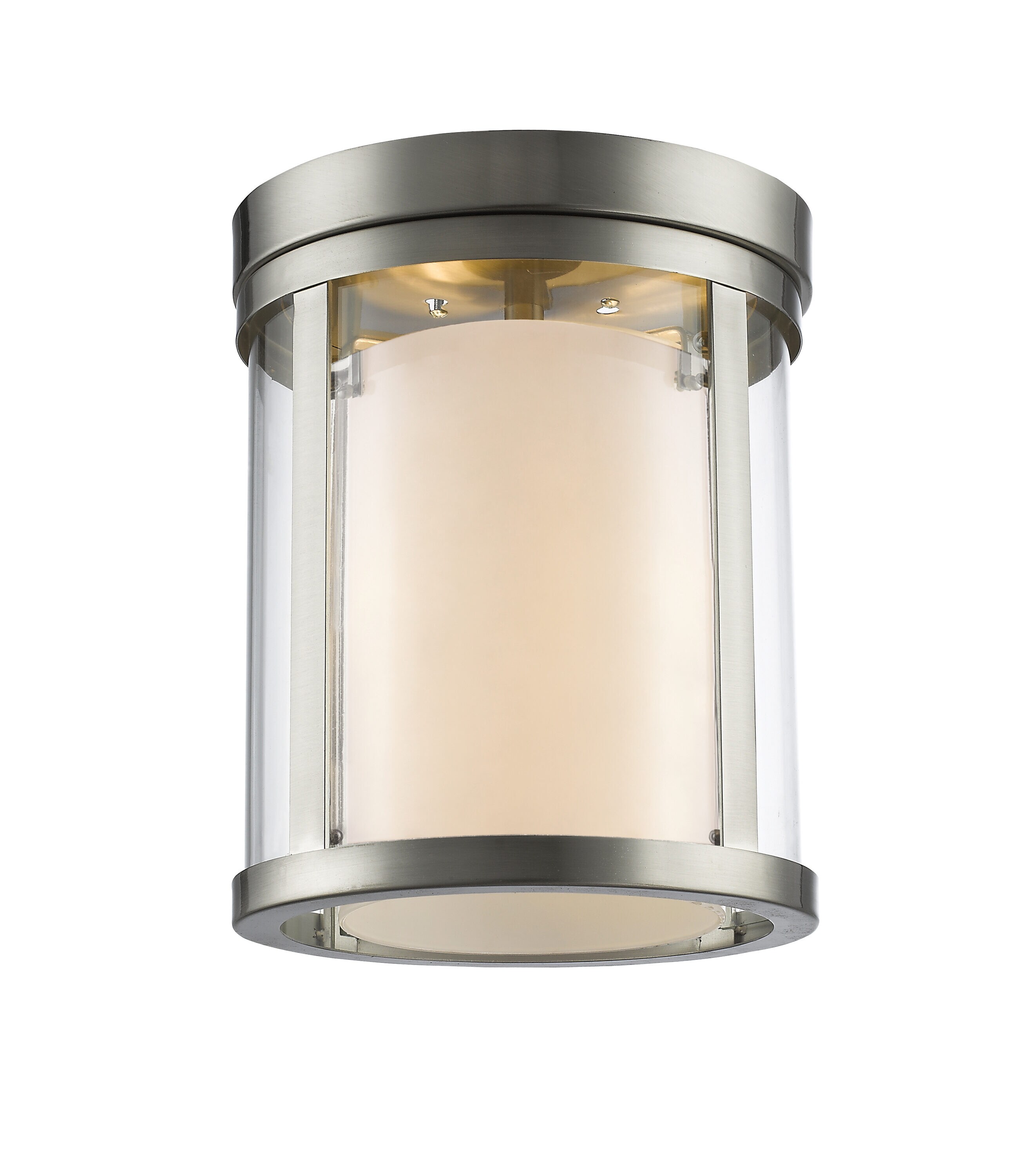 Z-Lite 426F-BN Willow 1 -Light 9-in Brushed Nickel Flush Mount Light