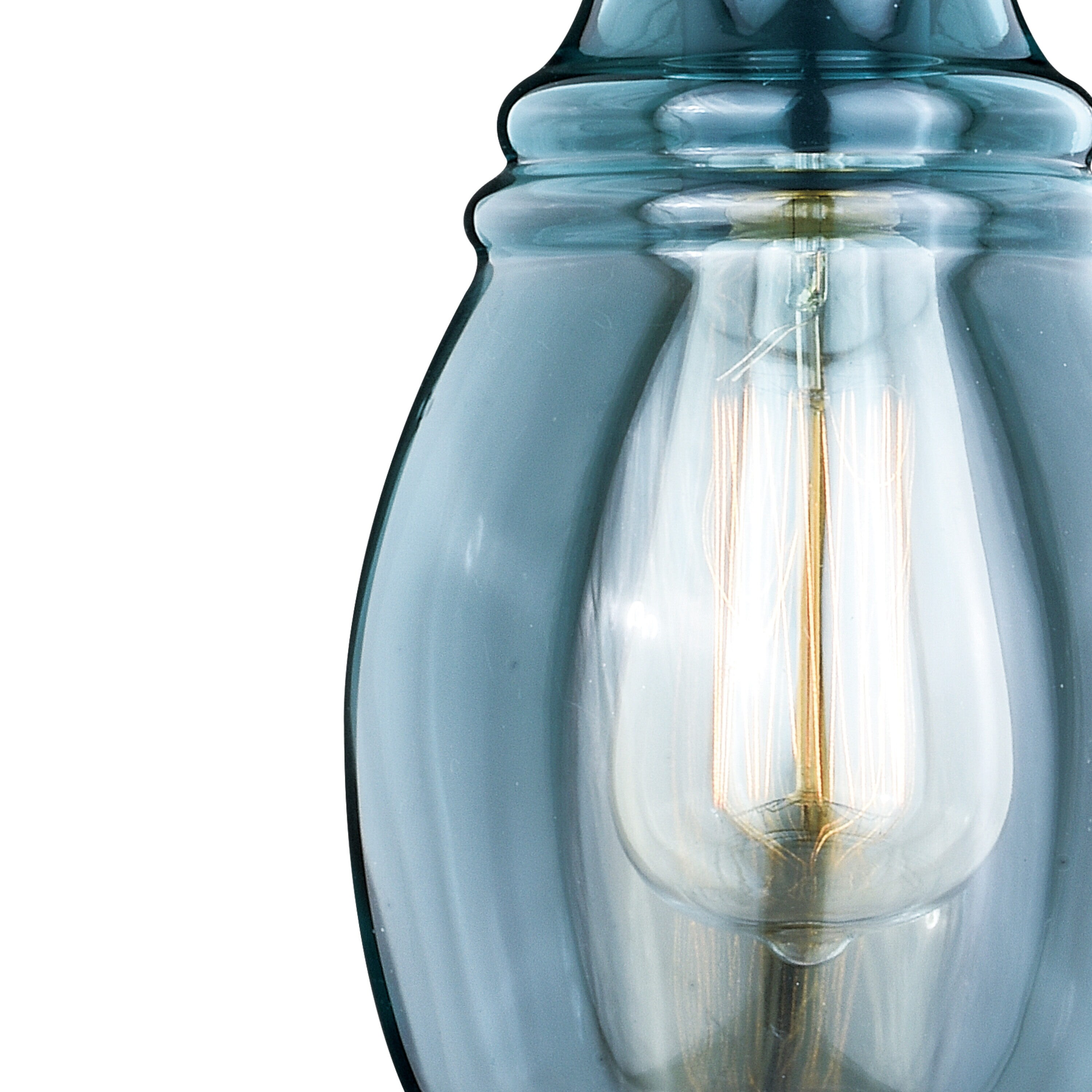 Millie Mini Jar Pendant in Oil Rubbed Bronze with Glass Shade