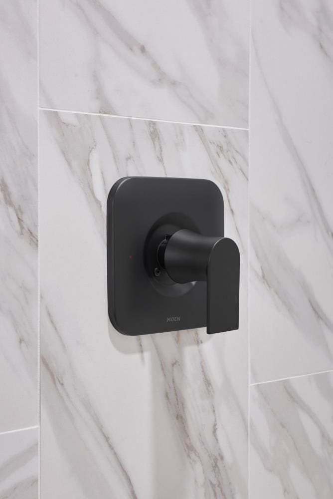 Matte Black Adjustable Height Wall Mounted Shower Faucet Set
