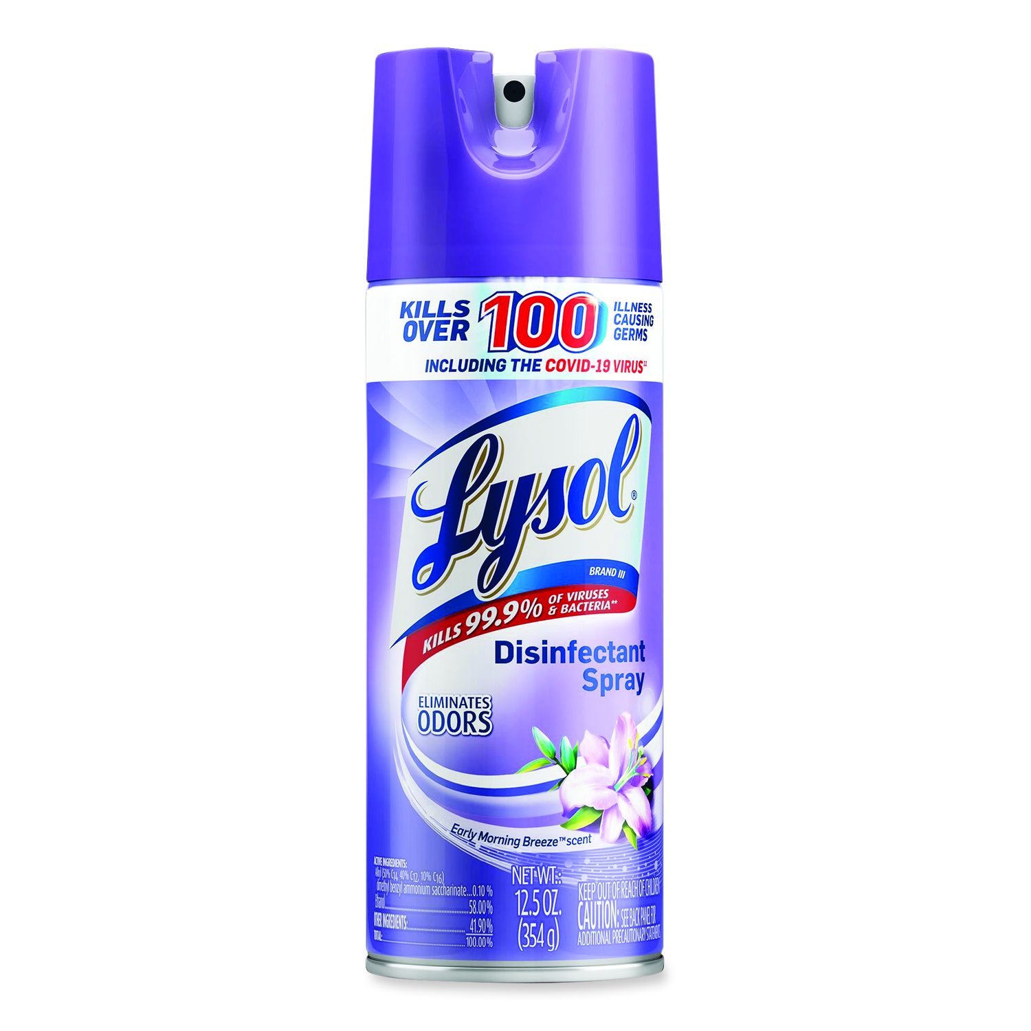 LYSOL Disinfectant Spray Early Morning Breeze Scent 12.5 oz Aerosol Spray