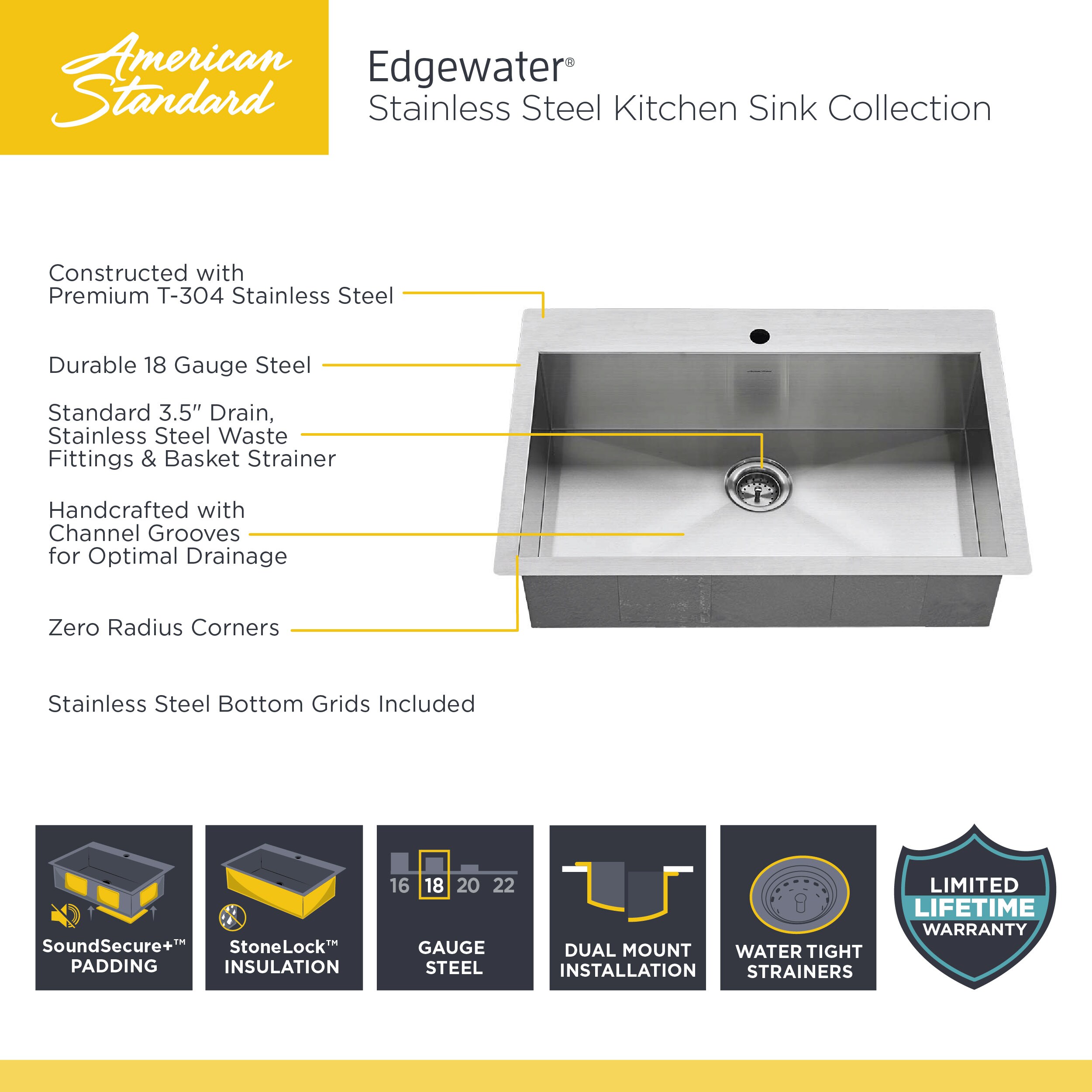 American Standard 18SB.9252211.075 Kitchen-Sinks - View #5