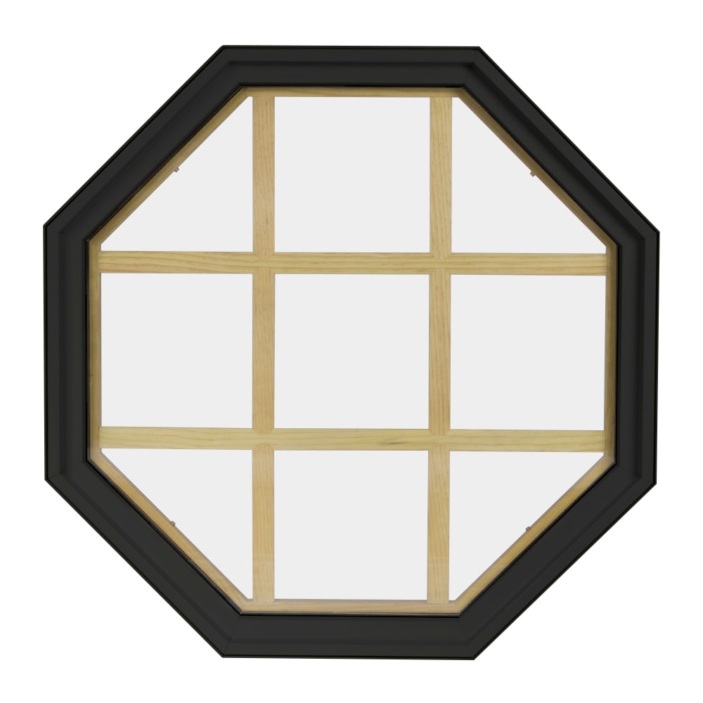 FrontLine Bldg. Products 2424OC49LIGBZ 24-in x 24-in Bronze Octagon Accent Window with Grids