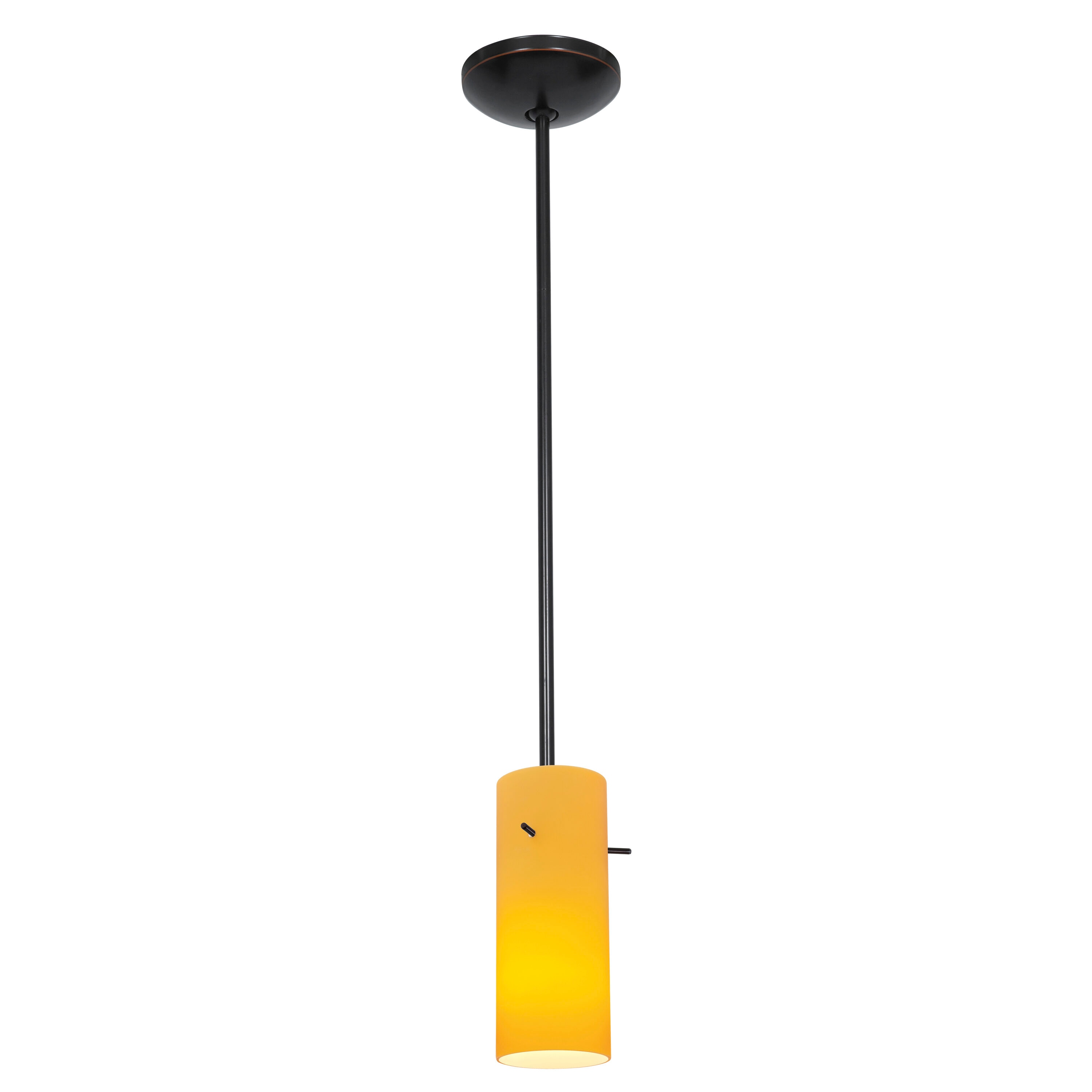 Access Lighting 28030-3R-ORB/AMB Cylinder Oil Rubbed Bronze Modern/contemporary Geometric Mini Hanging Pendant light