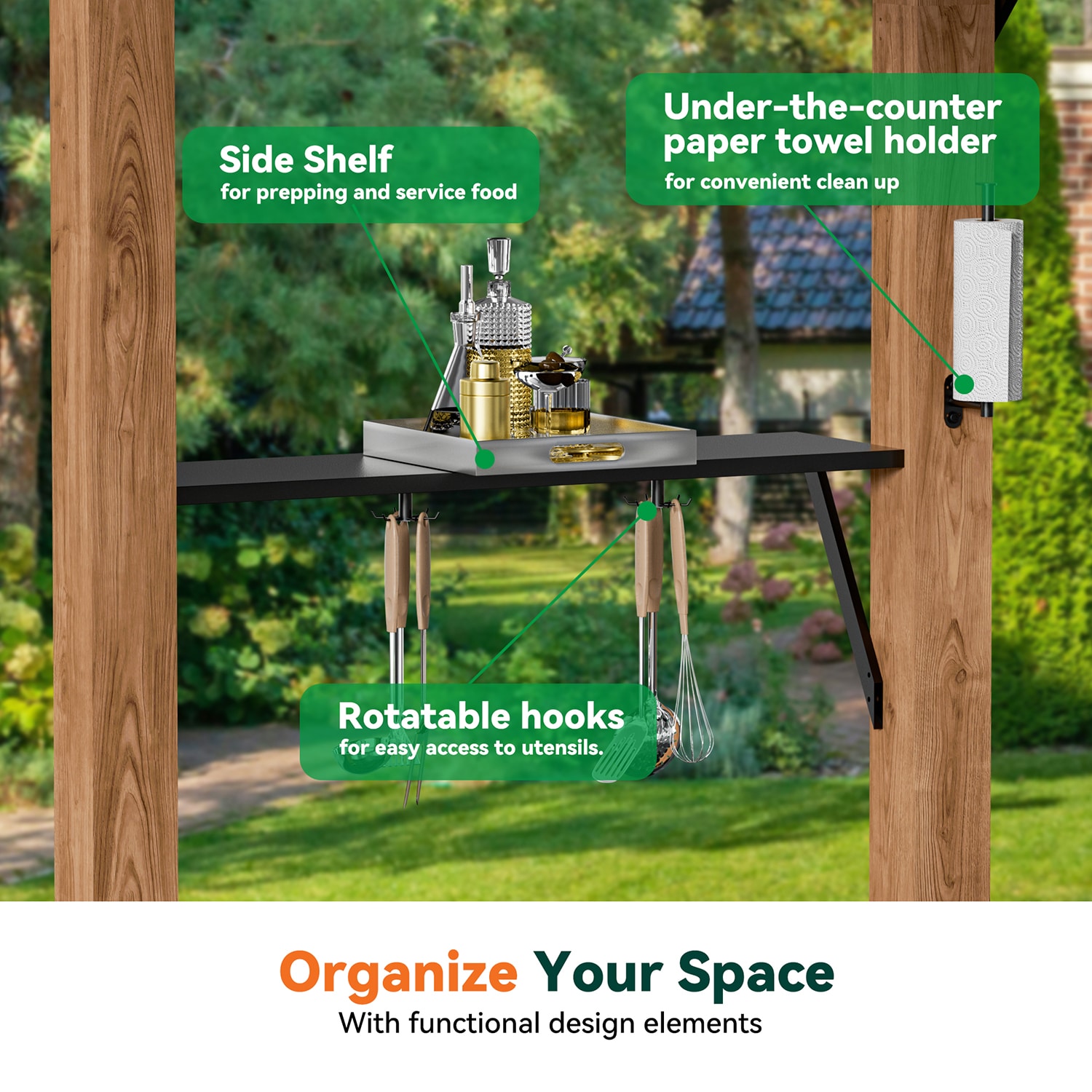 ELEVATE OUTDOORS IG10600150 Wood-Resin-Gazebos - View #6
