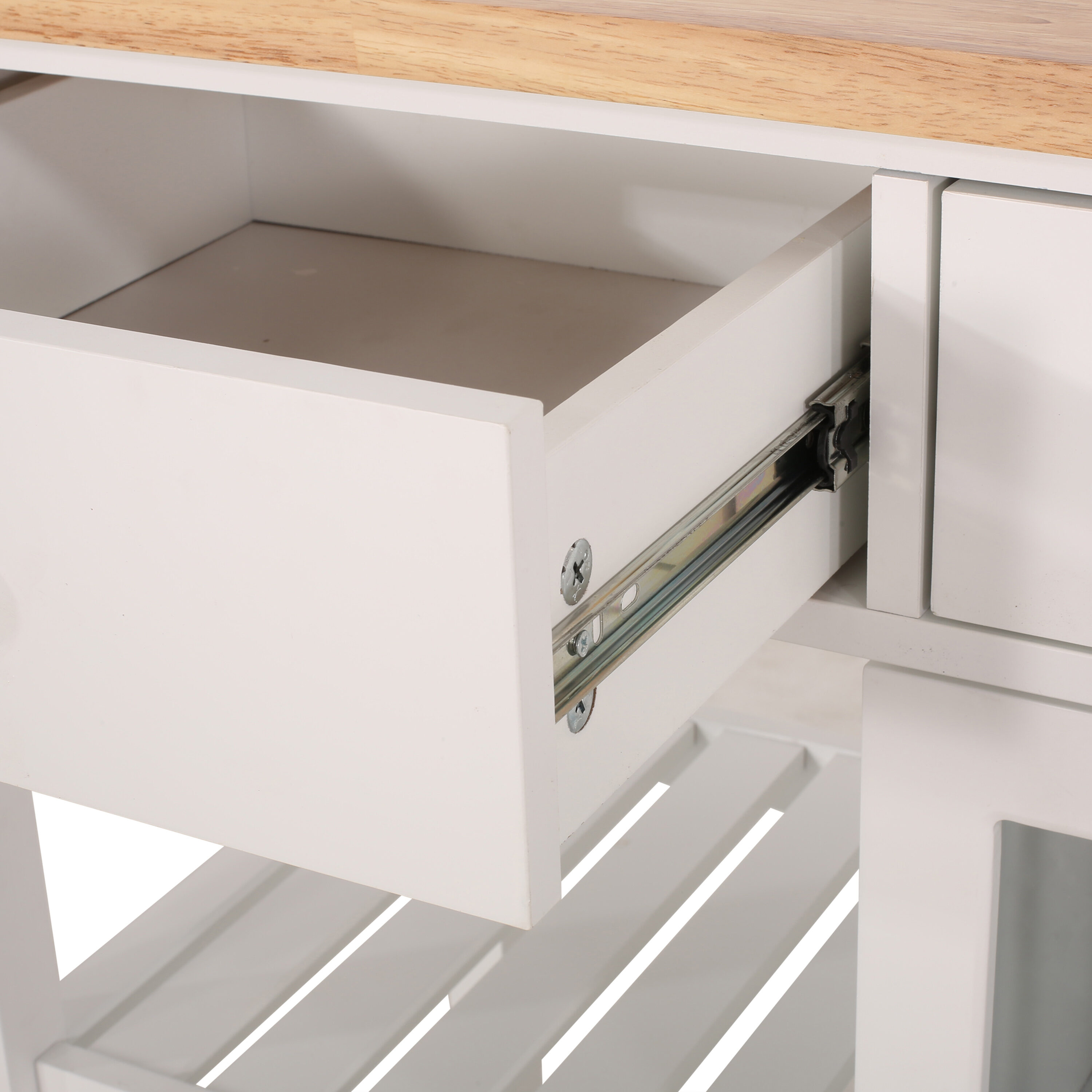 Best Selling Home Decor Gray Mdf Base with Wood Top Rolling Kitchen Cart (17.15-in x 34.15-in x 34.75-in)