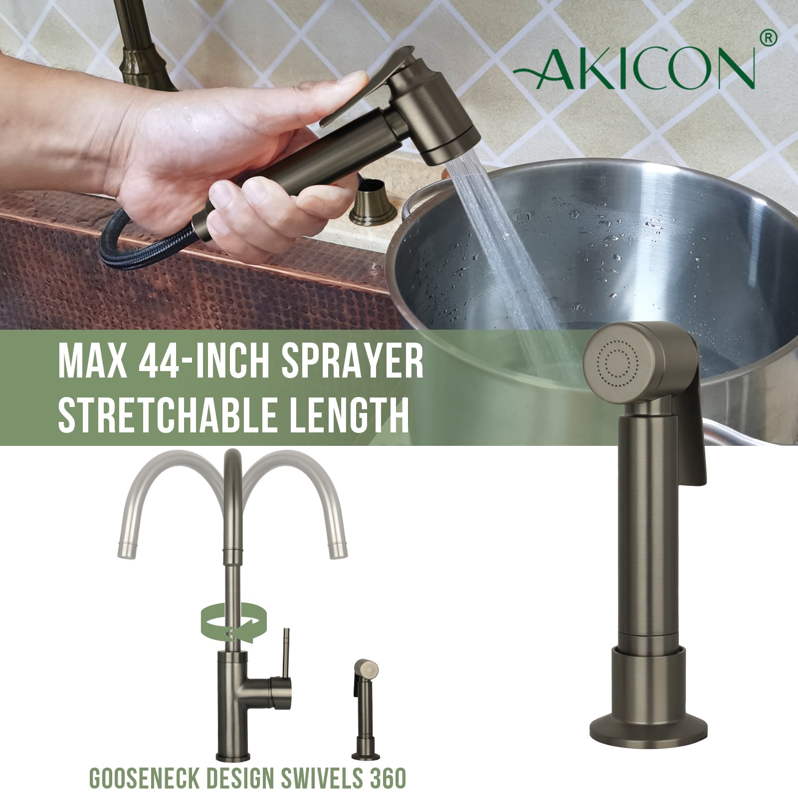 Akicon AK96966-GB Kitchen-Faucets - View #3