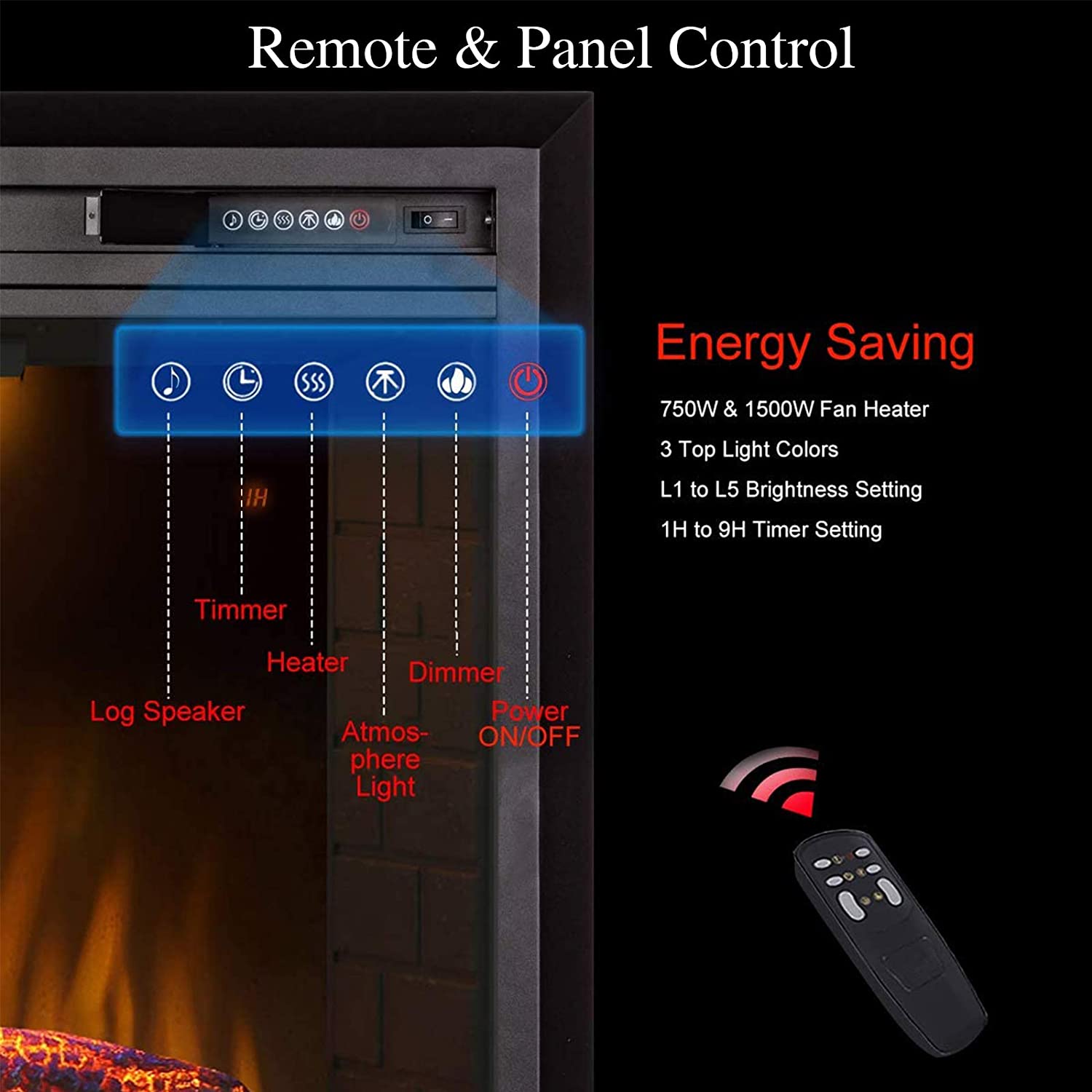 Clihome VL-EF33WT Electric-Fireplaces - View #7