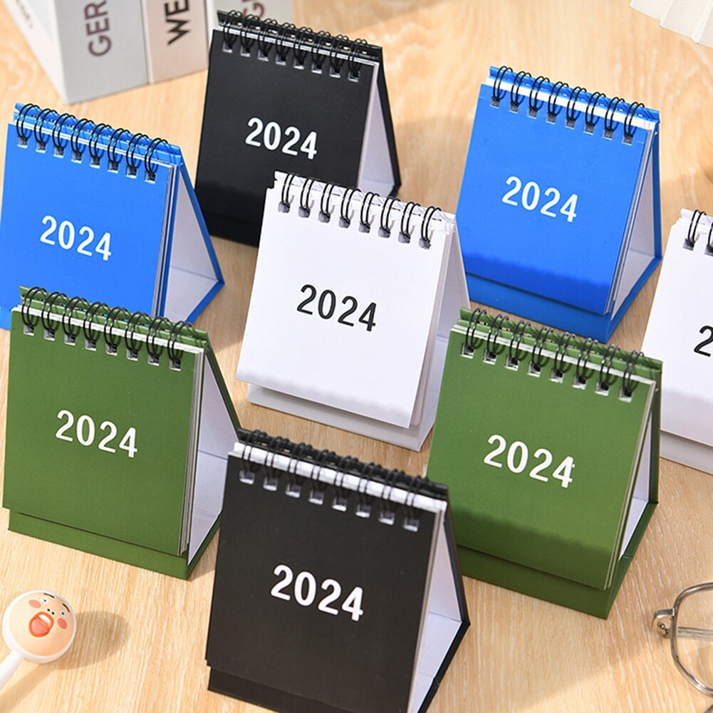 Garvee 1 White 2024 Mini Morandi Desktop Calendar Stand Creative Minimalist Notebook Gift Desk Calendar