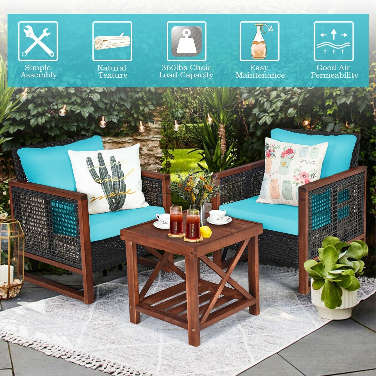 Forclover HBV-227TU Patio-Conversation-Sets - View #4