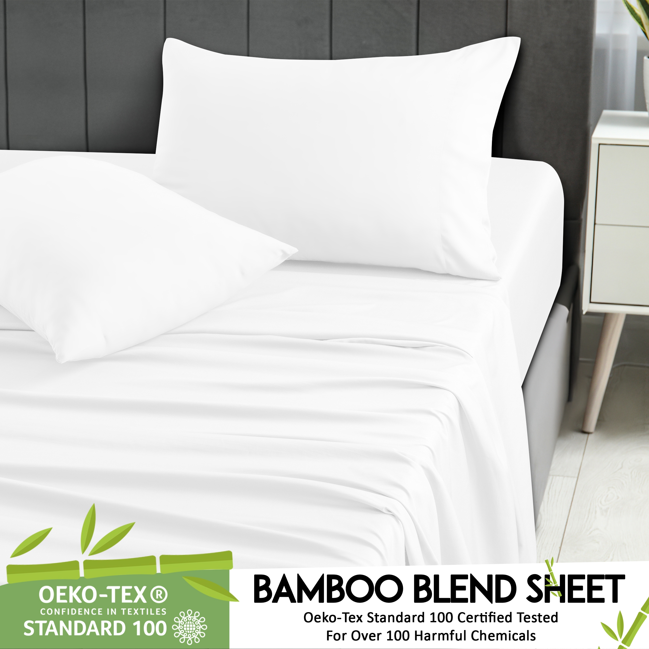 Lux Decor Collection BMB BLD K WHT Sheet-Sets - View #2