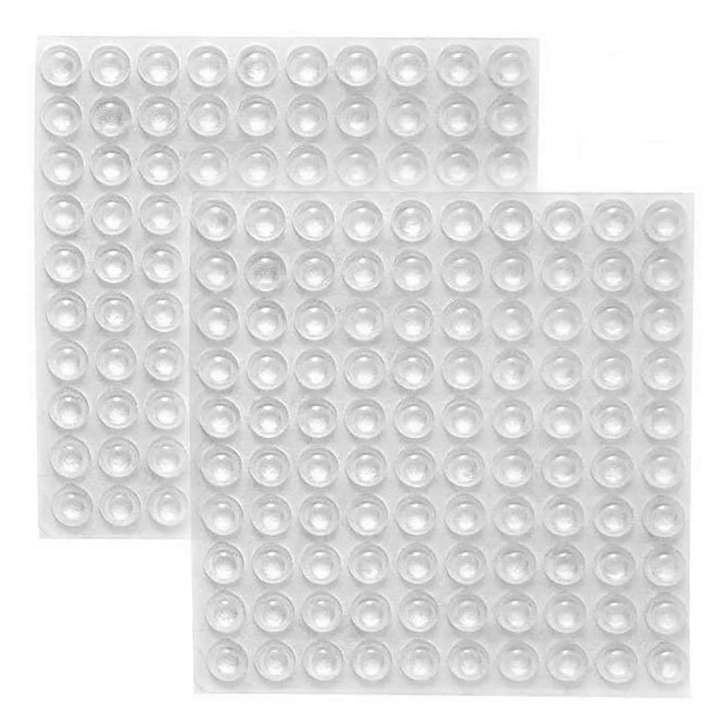 Etokfoks  200 Piece Tiny Clear Rubber Cabinet Door Bumpers Self Adhesive 6mm by 2mm Drop Design Sound Dampening Furniture Pads