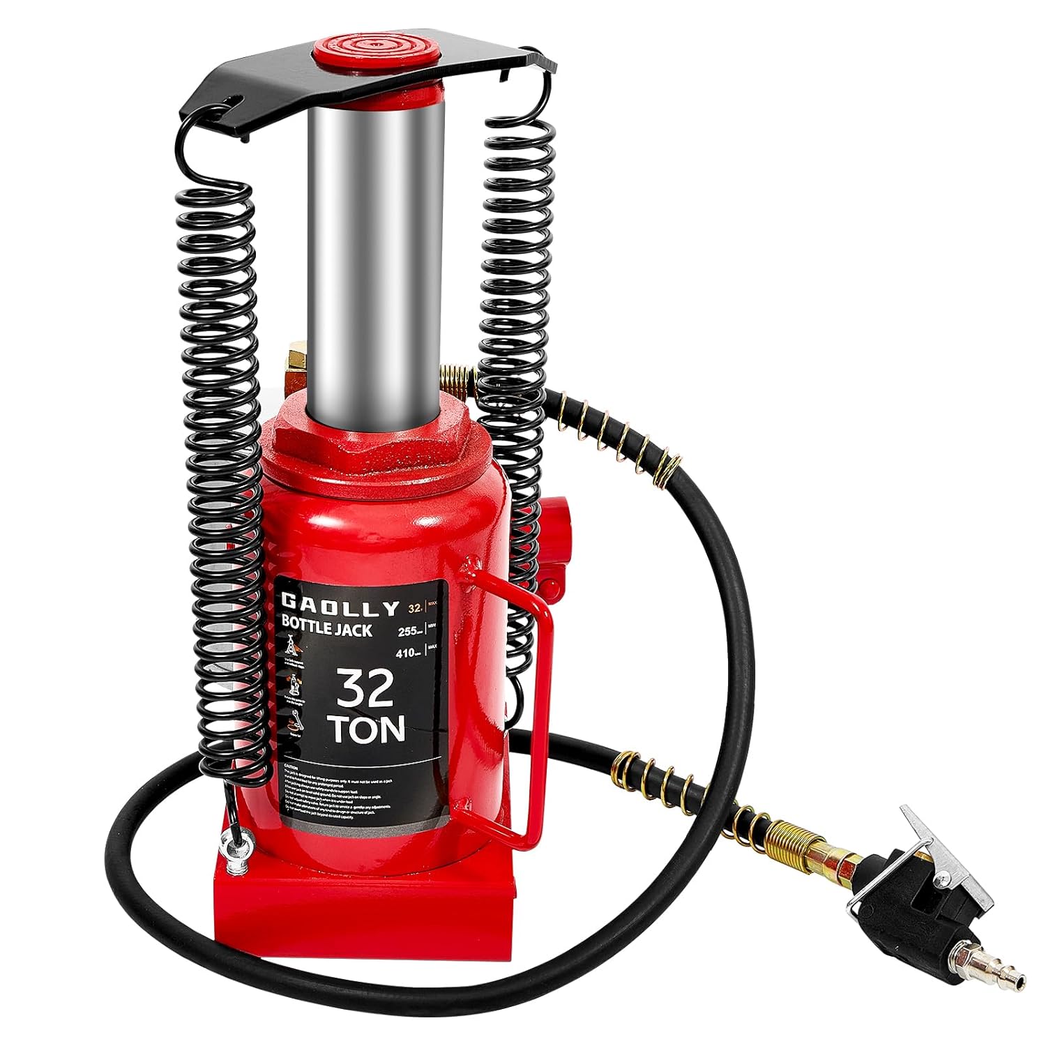 GAOLLY 32 Ton Air Hydraulic Bottle Jack with Manual Hand Pump 10.43 to 19.88 Inch Lifting Range for Trucks SUVs RVs and Auto Repair