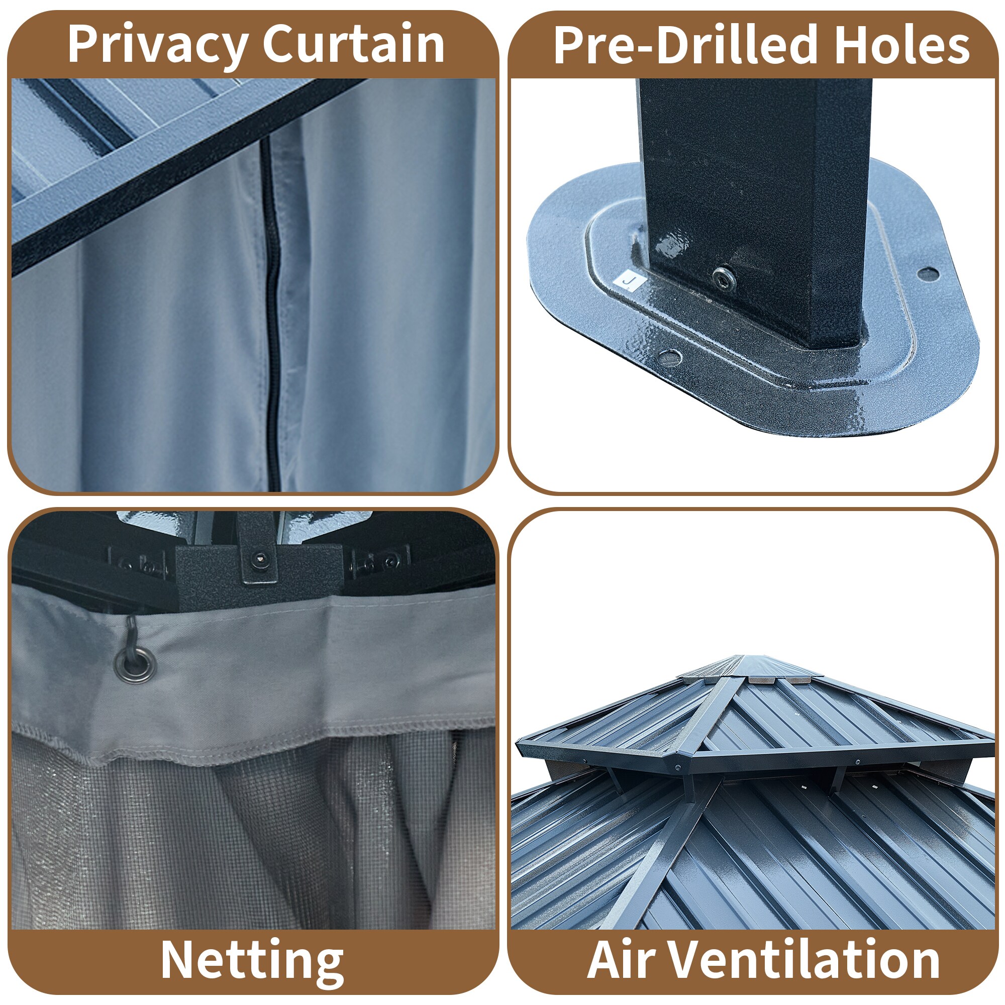 ToolCat LS1-31-GB Wood-Resin-Gazebos - View #5