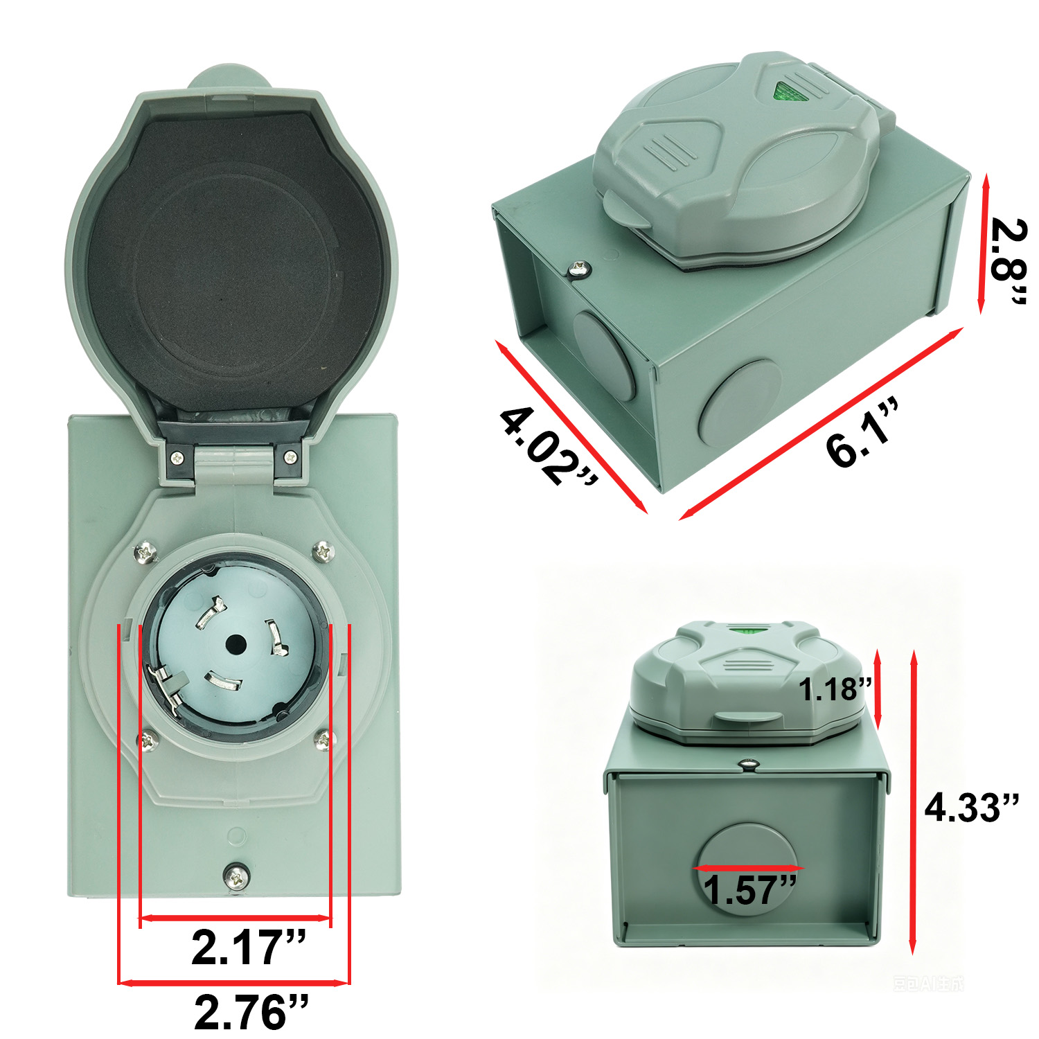 HIITIO SS2-50P Generator-Power-Inlet-Boxes - View #3