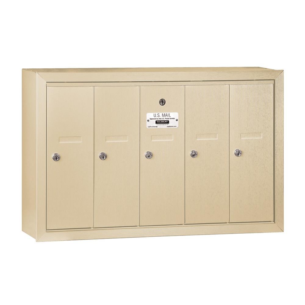 SALSBURY INDUSTRIES 3505SSP Wall Mount Brown Metal Extra Large Lockable Cluster Mailbox