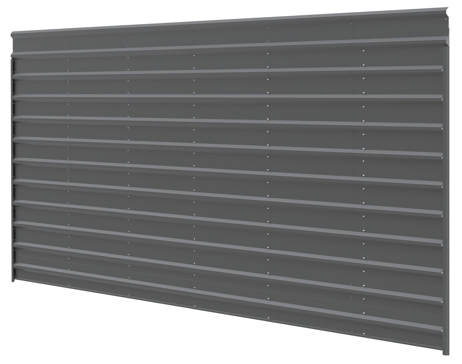 Arrow ECL2909CCX1 0.1-ft W x 29-ft L x 9-ft H Charcoal Single Wall Kit Enclosure for Metal Carport with Metal Roof
