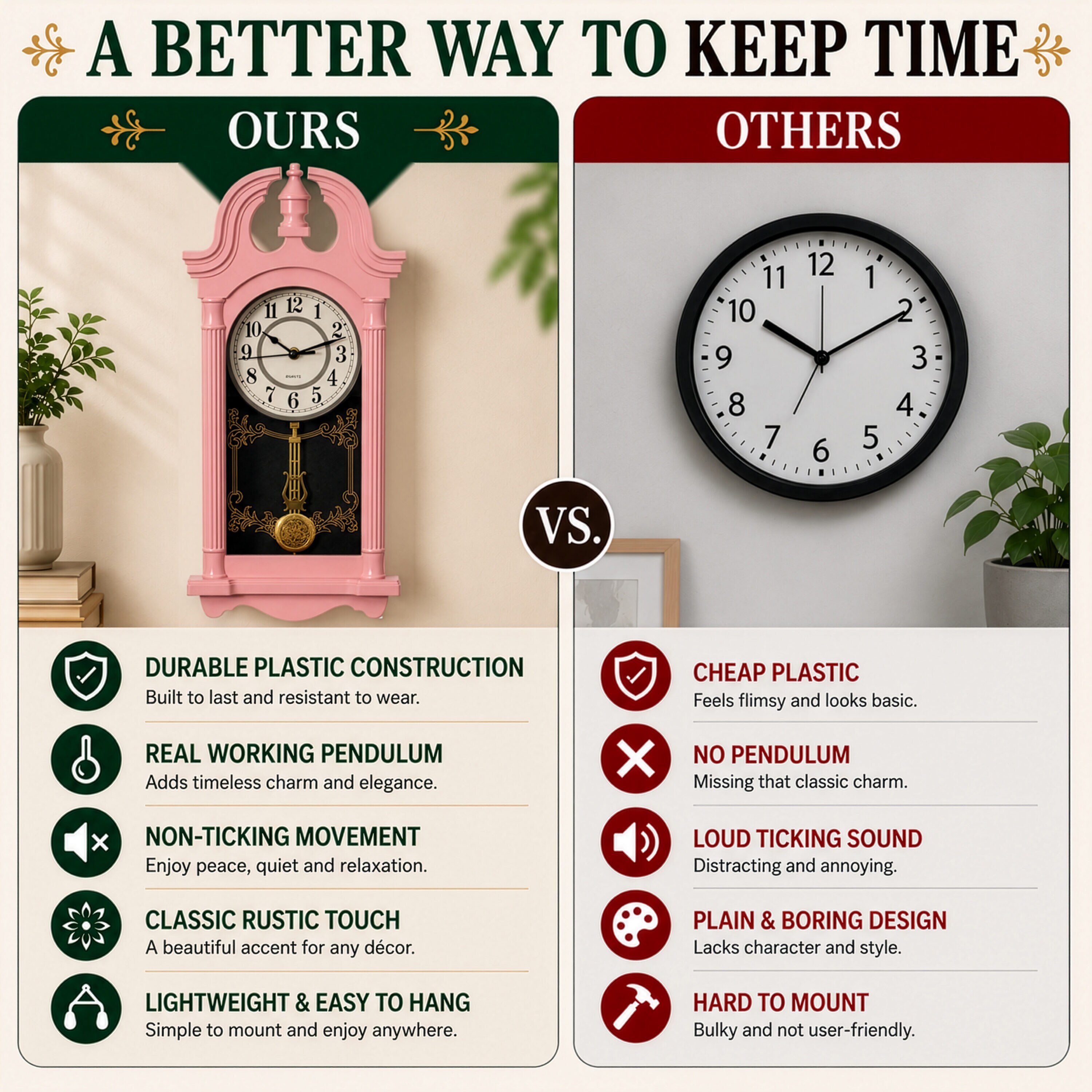 Clockswise QI004819-20.PK Indoor-Outdoor-Clocks - View #5