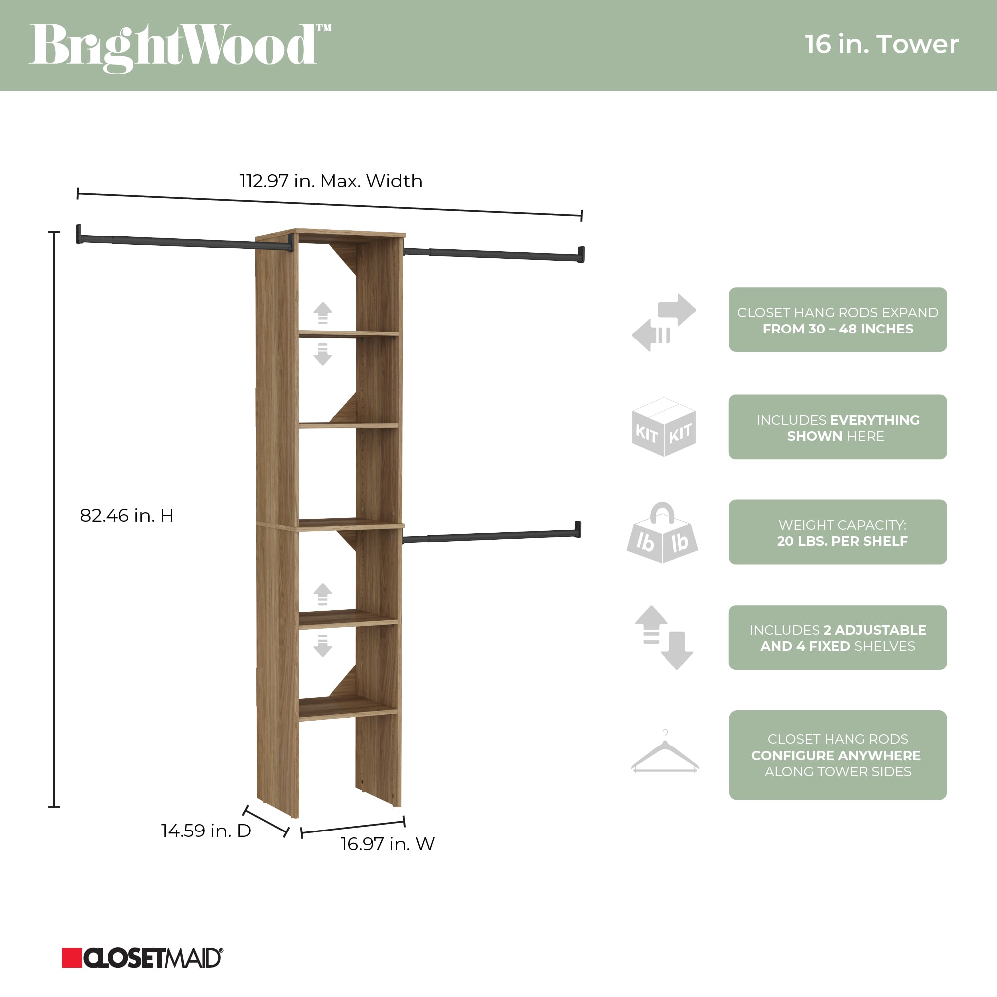 ClosetMaid 10000-07911 Wood-Closet-Kits - View #11