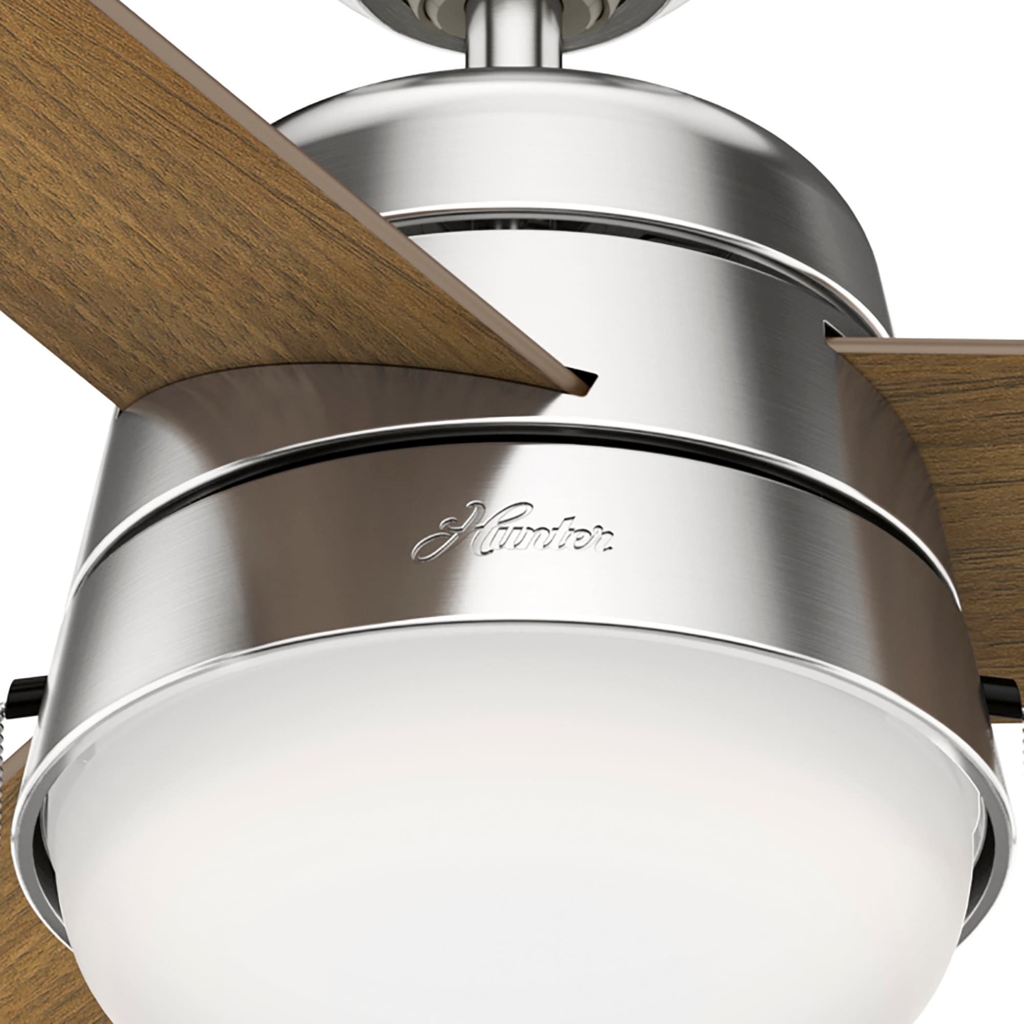 52'' Brushed Nickel Ceiling Fan with LED Light and Reversible Blades