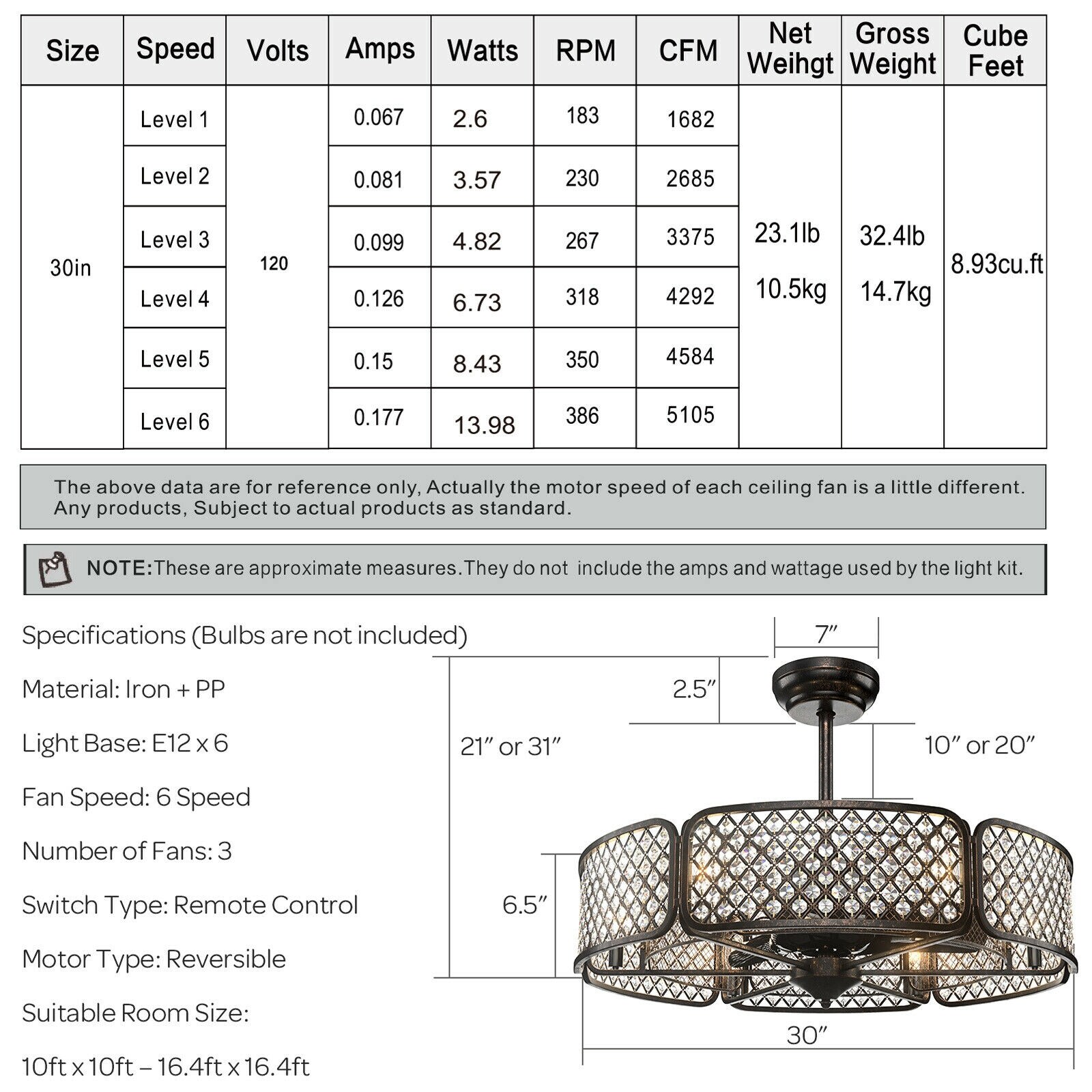 Slickblue D-CO-FC-SU76001SE Ceiling-Fans - View #8