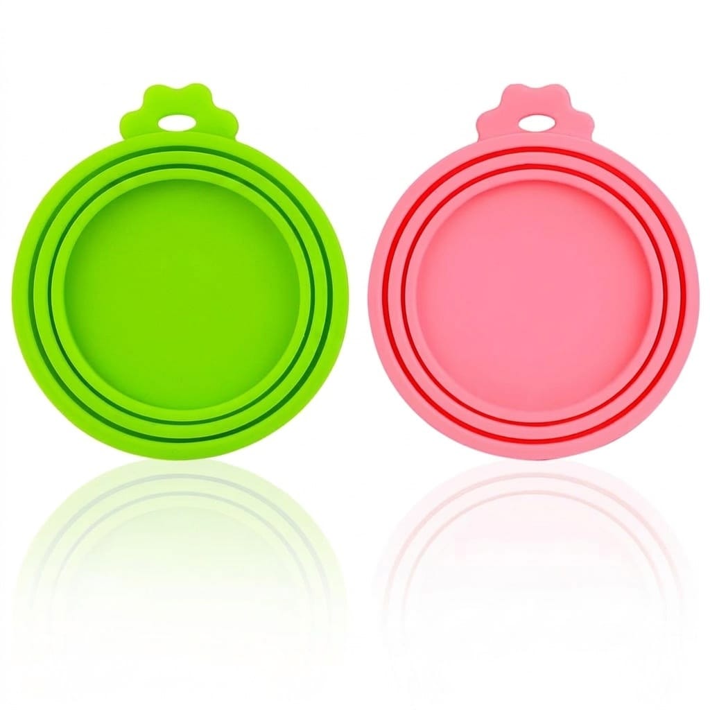 Etokfoks - 2 Pack Silicone Pet Food Can Covers 3 Sizes 2 5 2 9 3 3 in Airtight Dishwasher Safe P...