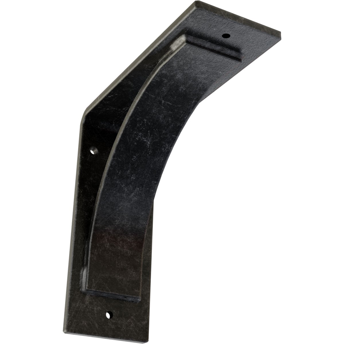 Ekena Millwork BKTM03X08X08MOASV Morris Morris 8-in x 3-in x 8-in Gray Steel Mounting bracket