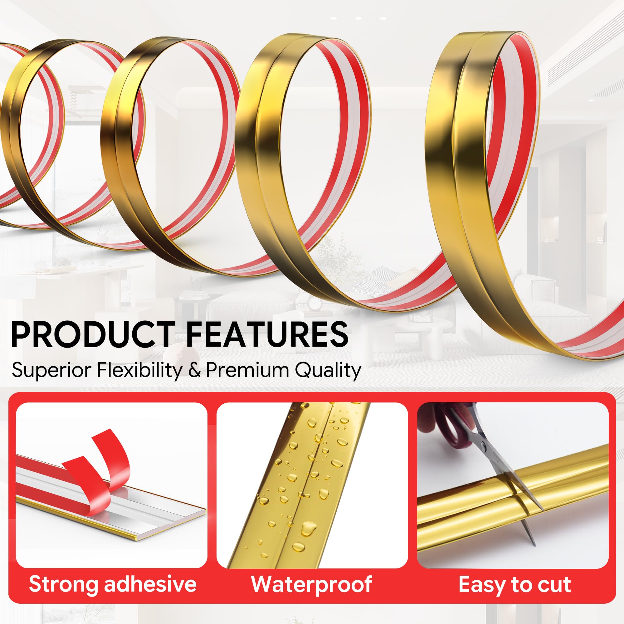 Justincity Wall Corner Protector Peel and Stick Flexible Self Adhesive ...