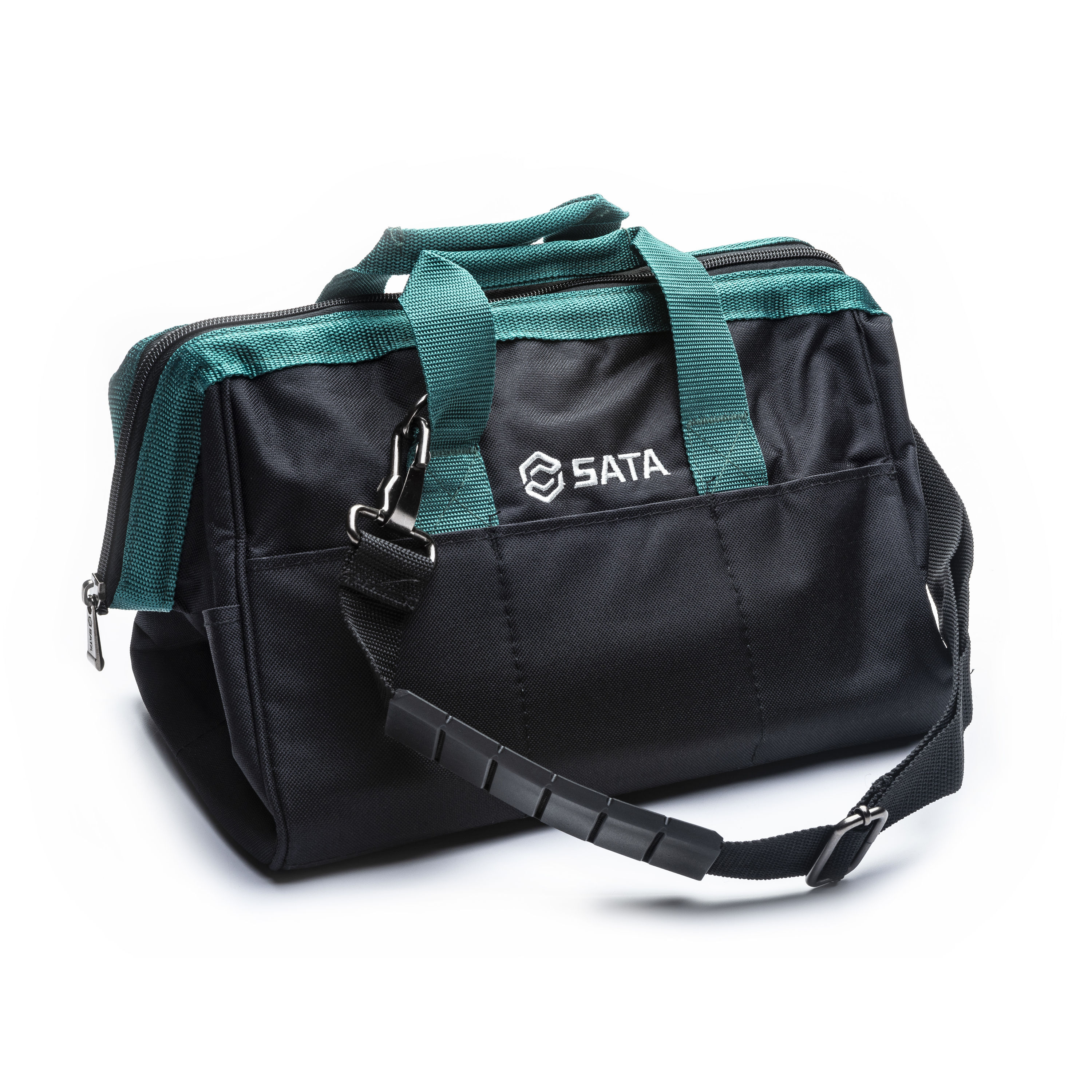 SATA Green and Black Polyester 9-in Zippered Tool Bag in the Tool Bags ...