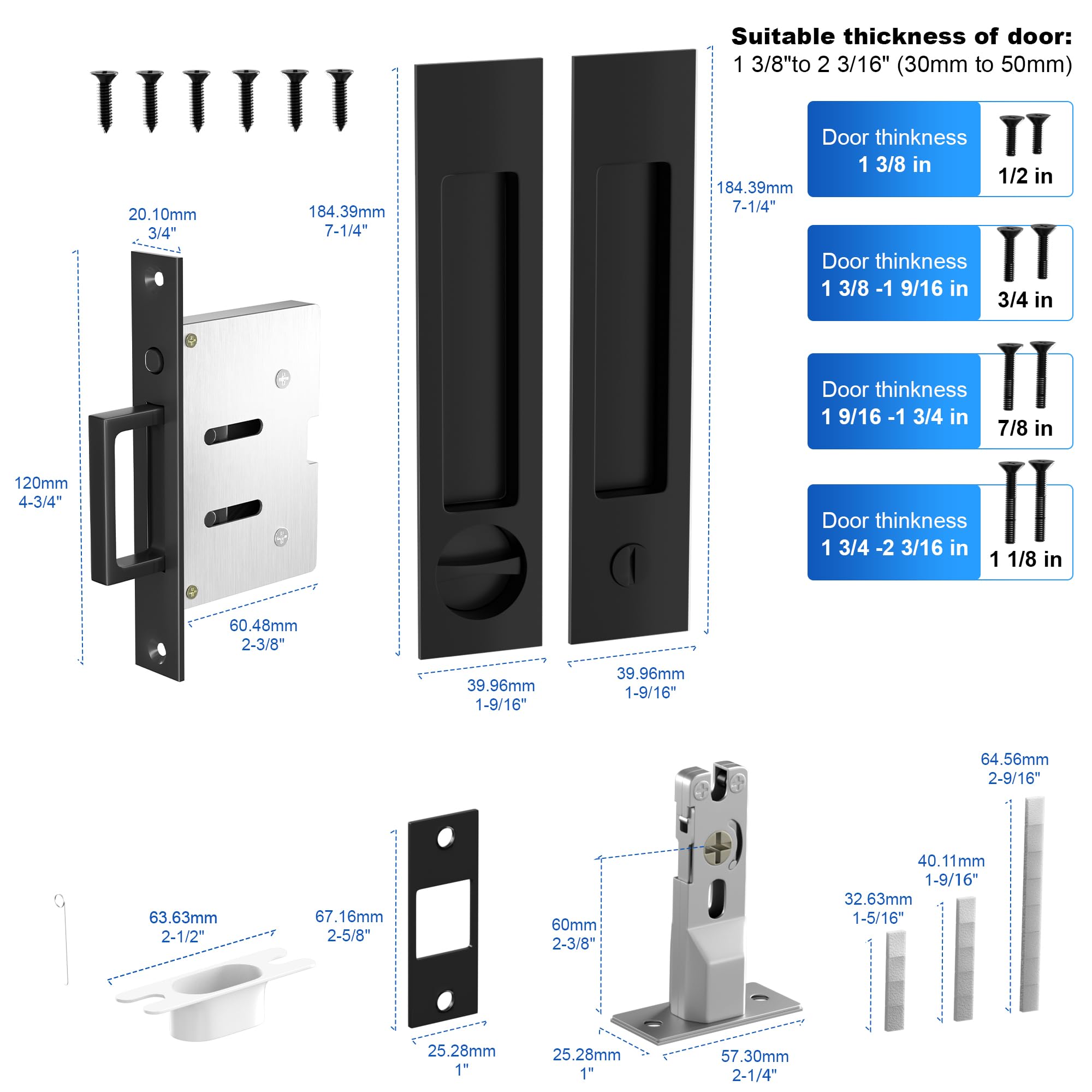 Lukvuzo LLU0814L381 Pocket-Door-Pulls - View #3