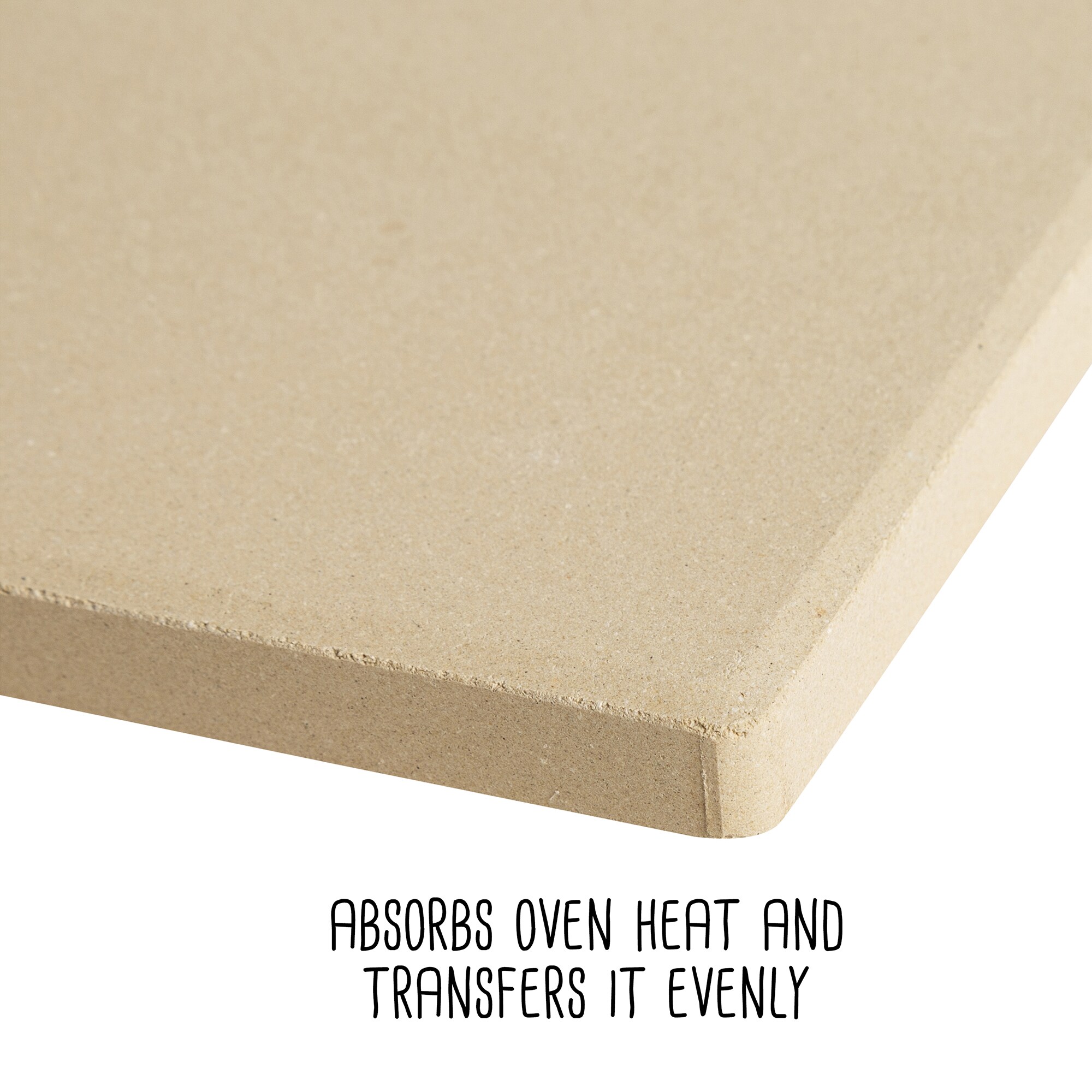 Old Stone Beige Cordierite Rectangle Pizza Stone, 14x16-Inch