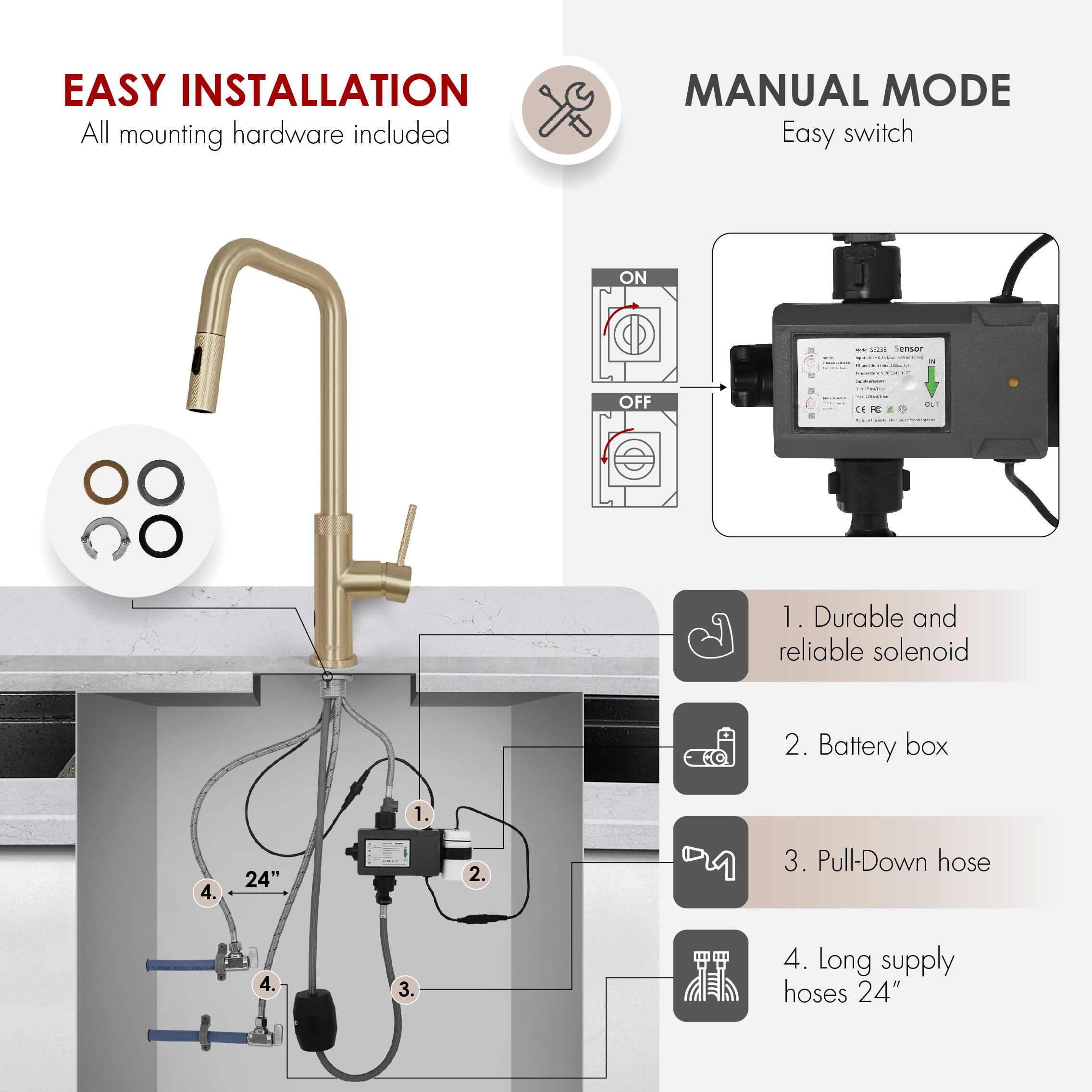 Stylish K-150GM Kitchen-Faucets - View #5