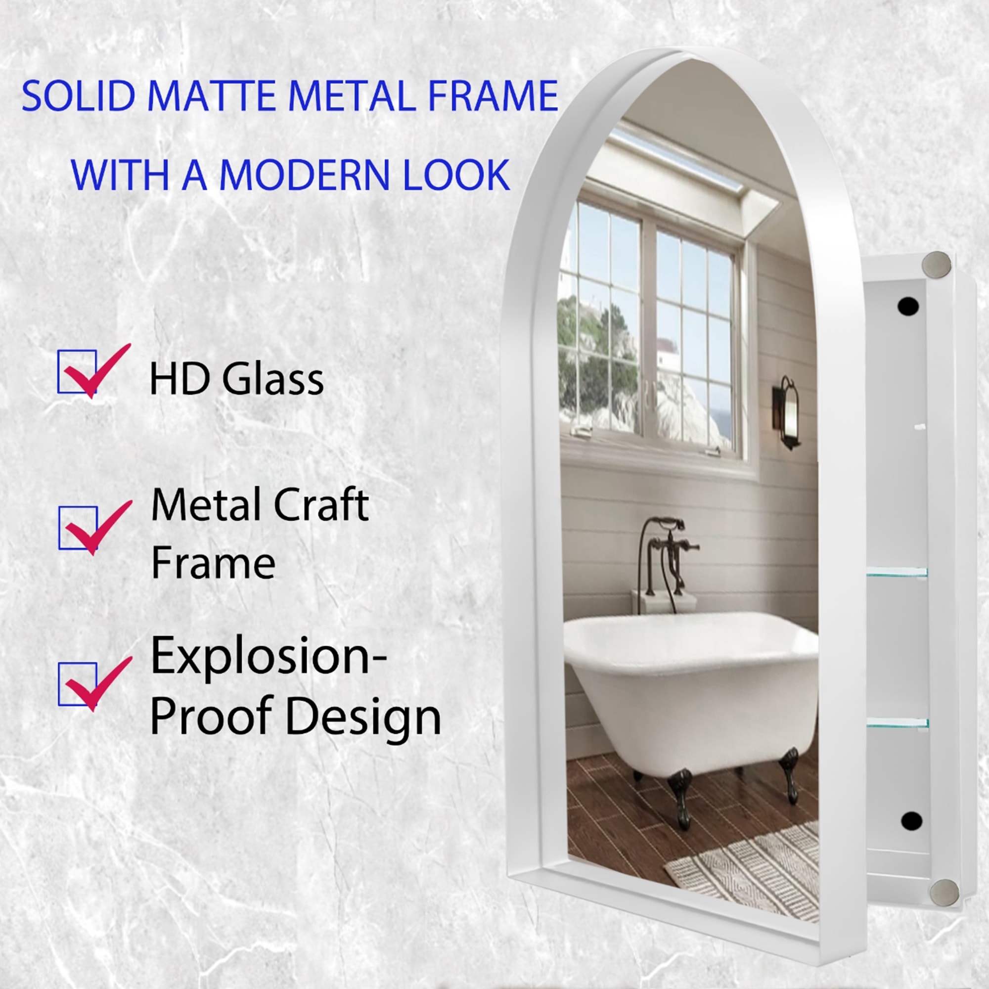 ExBrite FSMC2436W Bathroom-Medicine-Cabinets - View #4