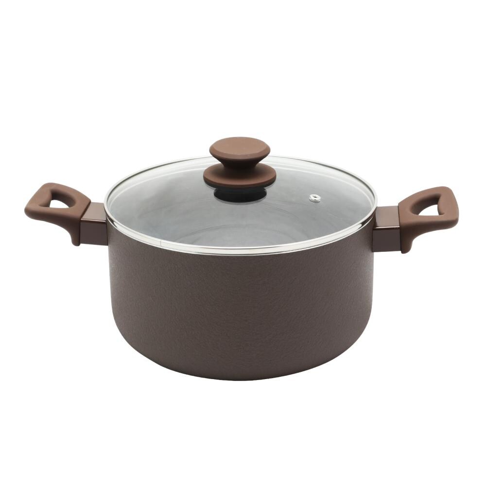 Oster Clairborne 6 Quart Aluminum Dutch Oven Charcoal Gray